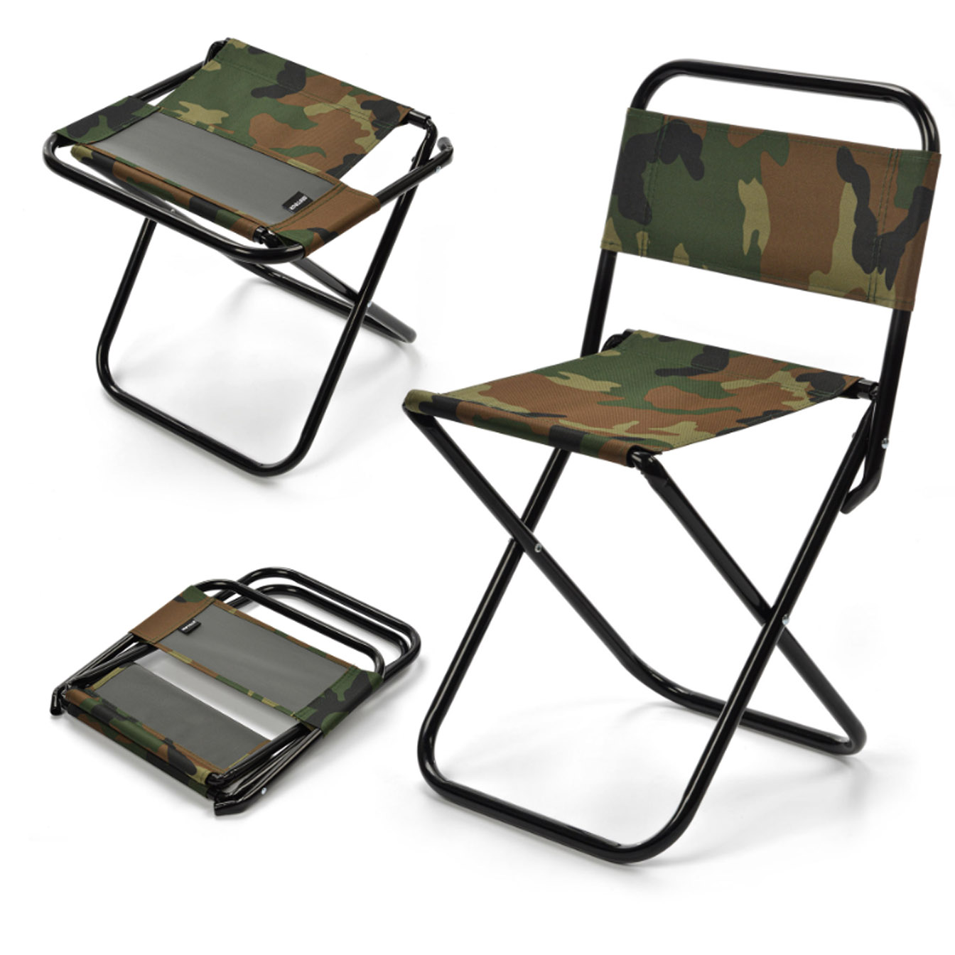 Meteor - Klappstuhl, Campingstuhl klappbar, army