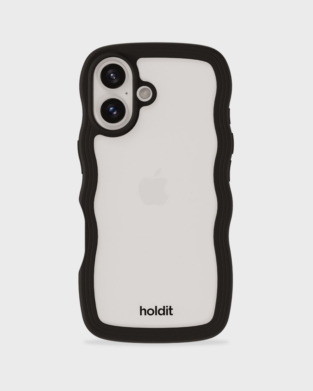 Phone Case Wavy Black/Transparent iPhone 16