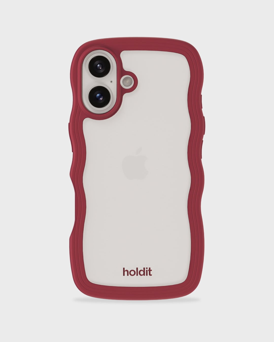 Phone Case Wavy Red Velvet/Transparent iPhone 16