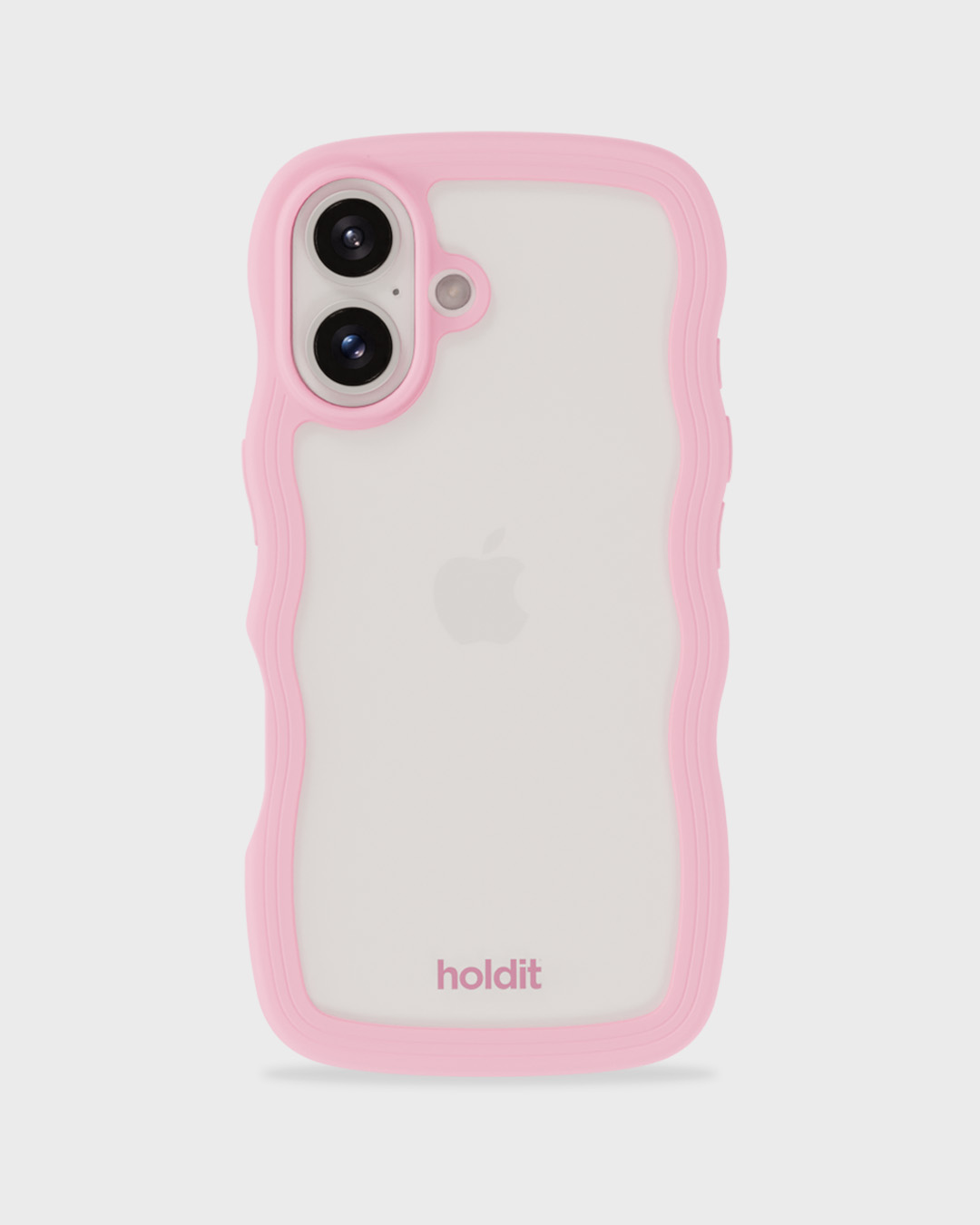 Phone Case Wavy Pink/Transparent iPhone 16 Plus