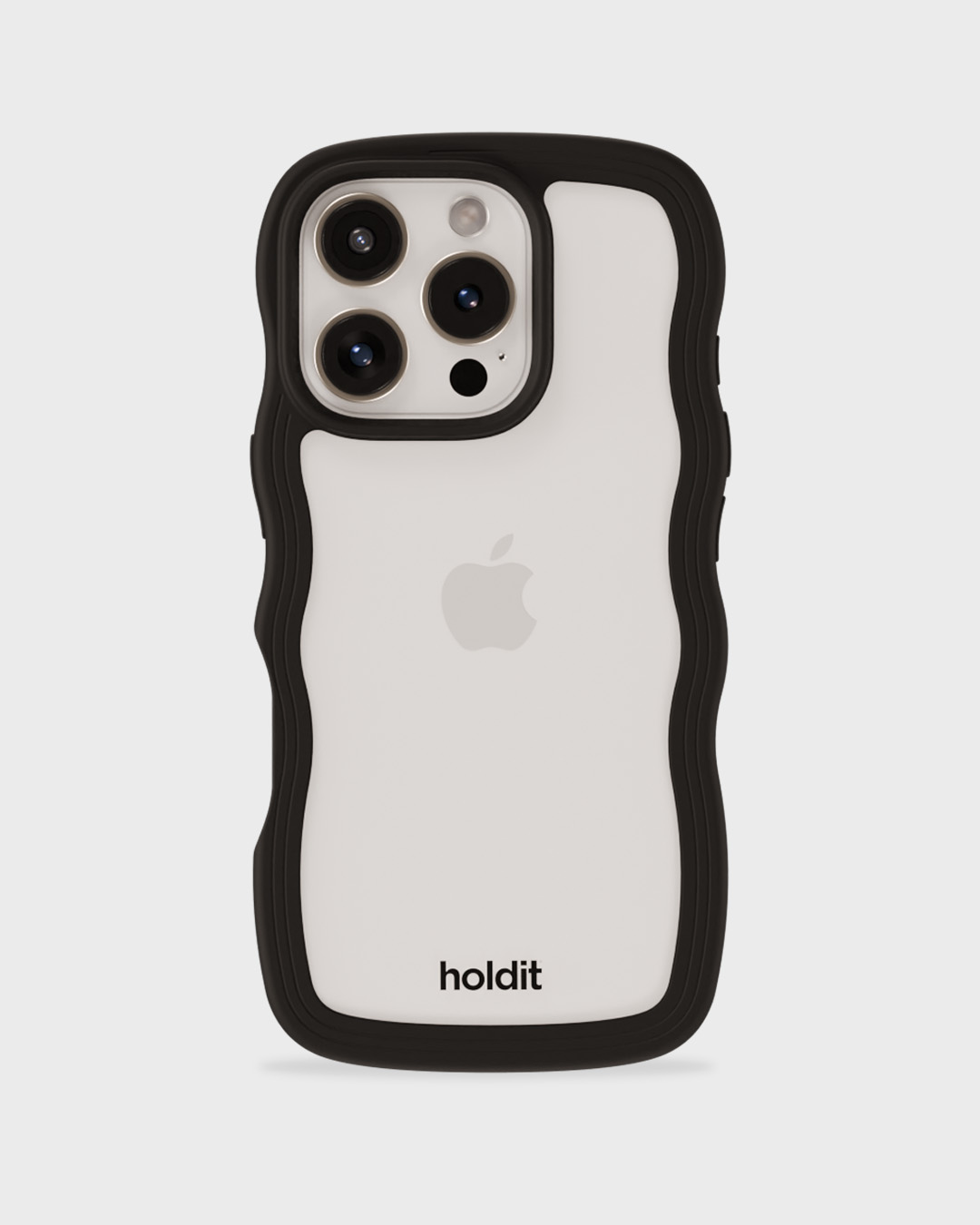 Phone Case Wavy Black/Transparent iPhone 16 Pro Max