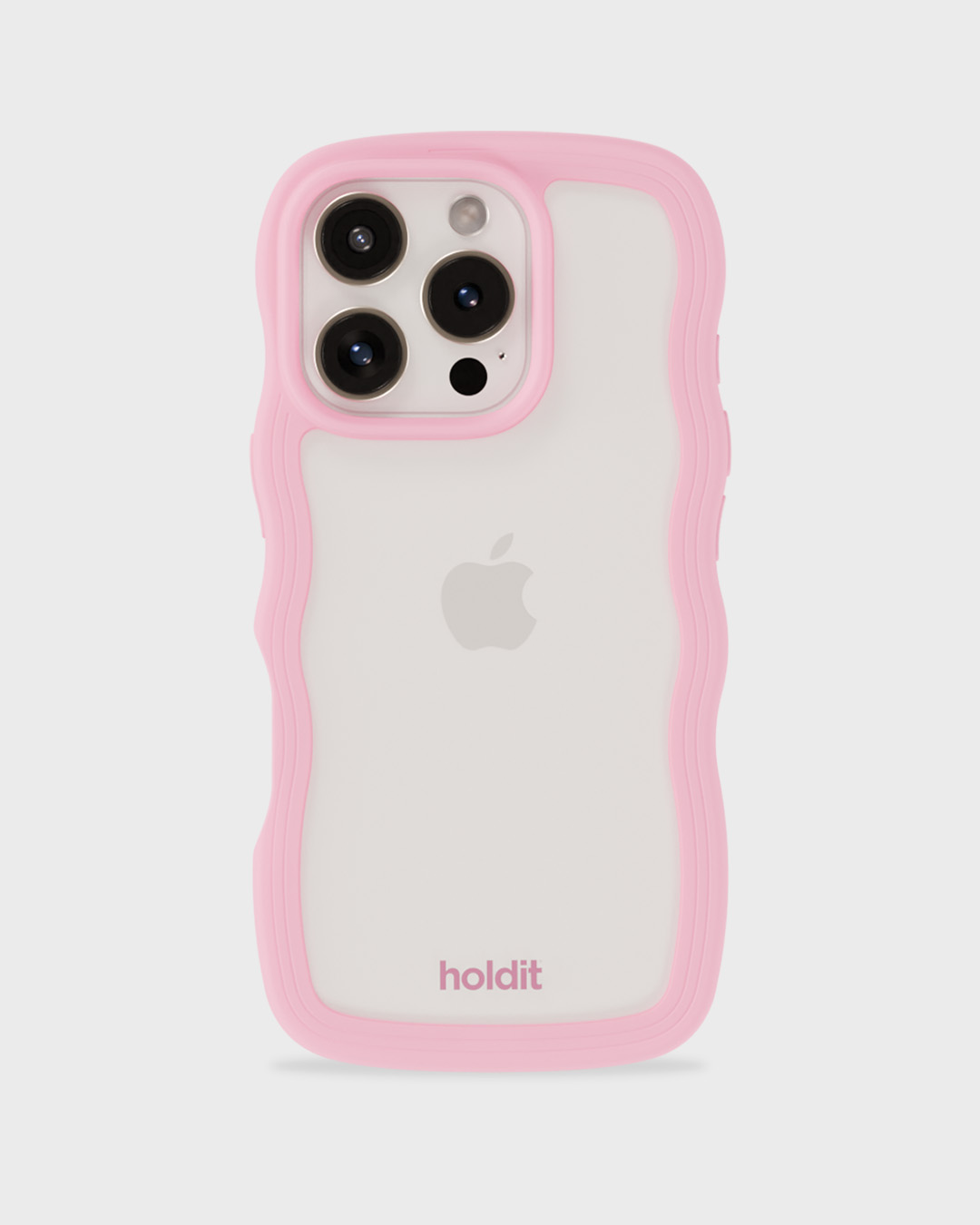 Phone Case Wavy Pink/Transparent iPhone 16 Pro Max