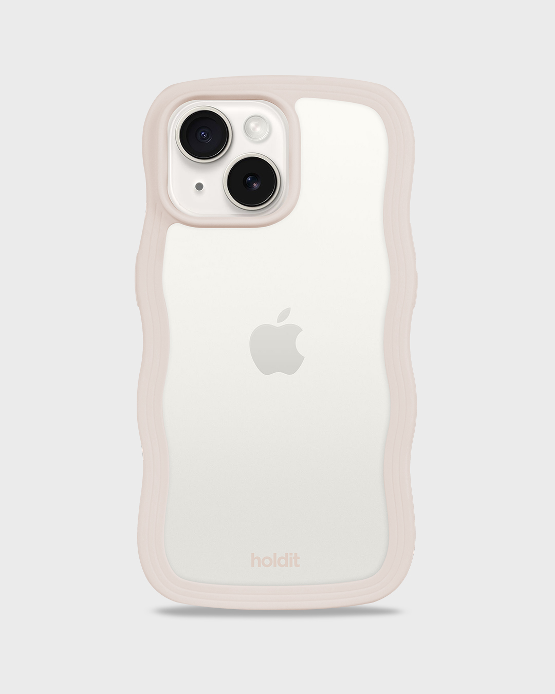 Phone Case Wavy Light Beige/Transparent iPhone 13