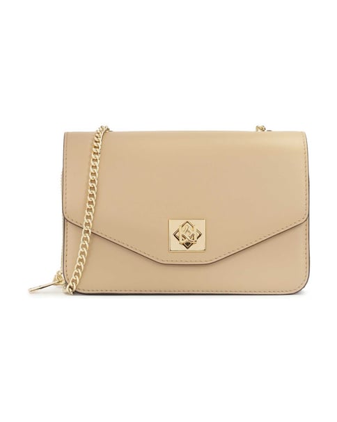 Kazar Beige Akkordeon-Posttasche mit Klappe