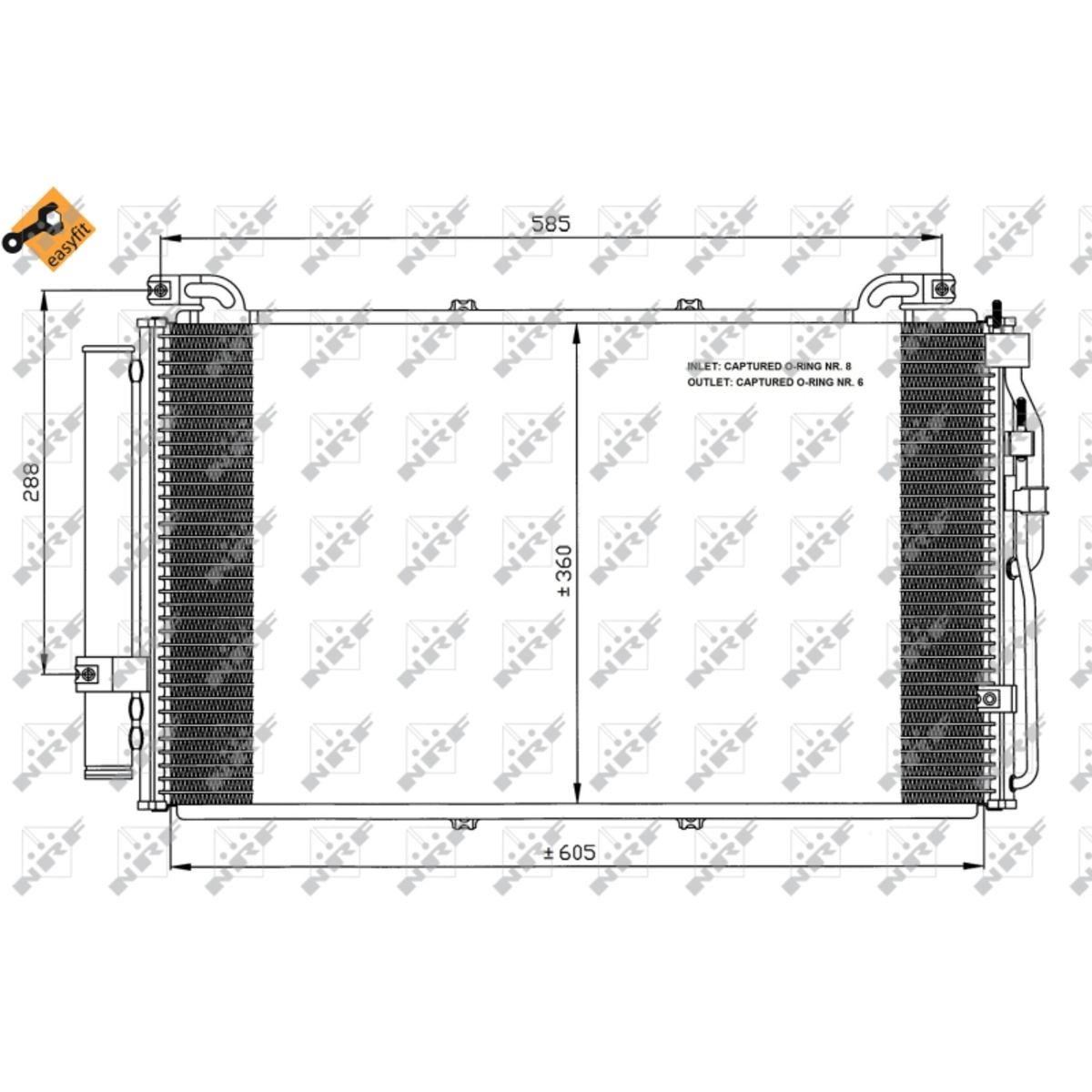 Kondensator, Klimaanlage NRF 35477