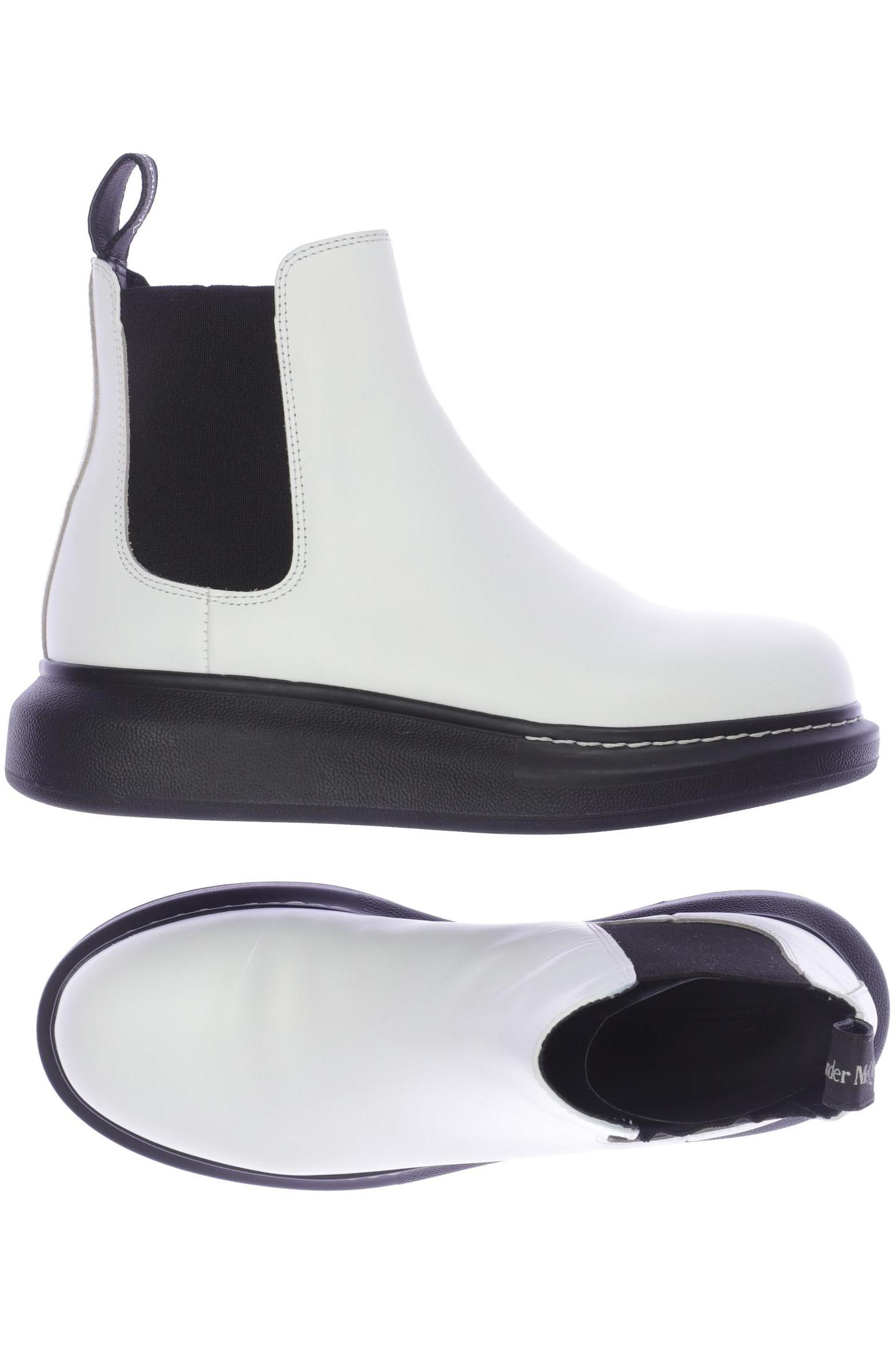 Alexander McQueen Damen Stiefelette, weiß, Gr. 37