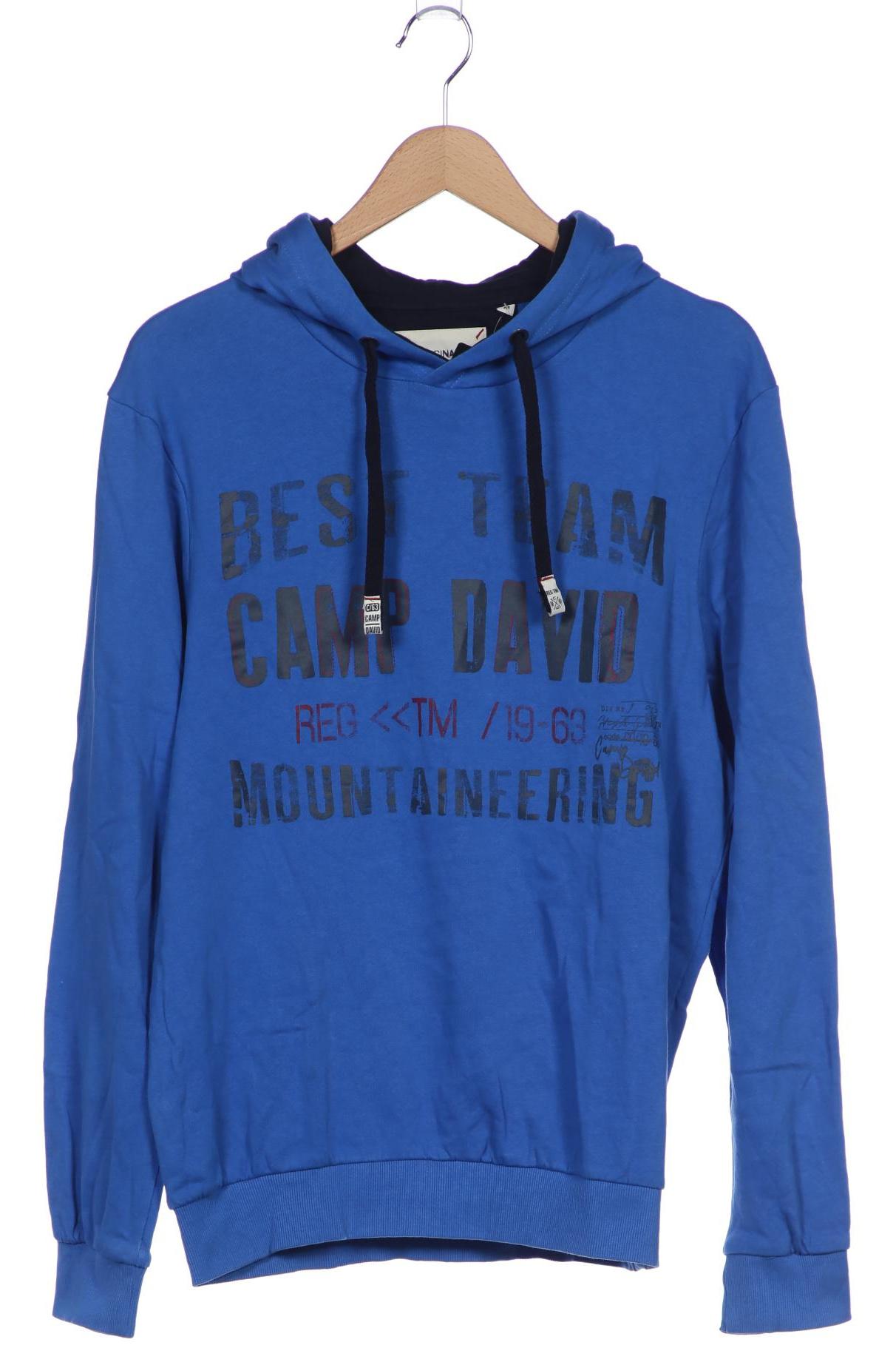 Camp David Herren Kapuzenpullover, blau, Gr. 48
