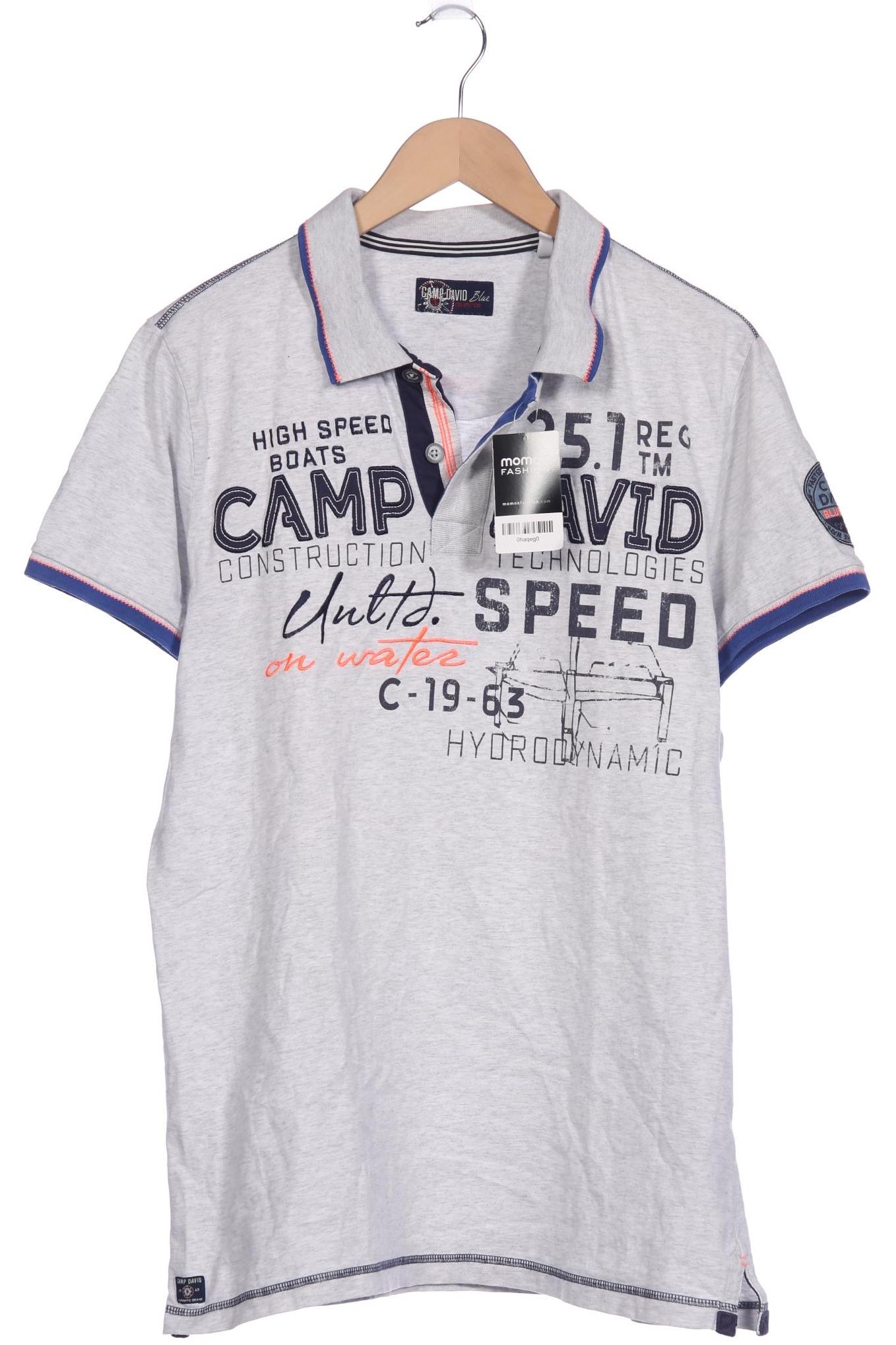 Camp David Herren Poloshirt, grau, Gr. 54