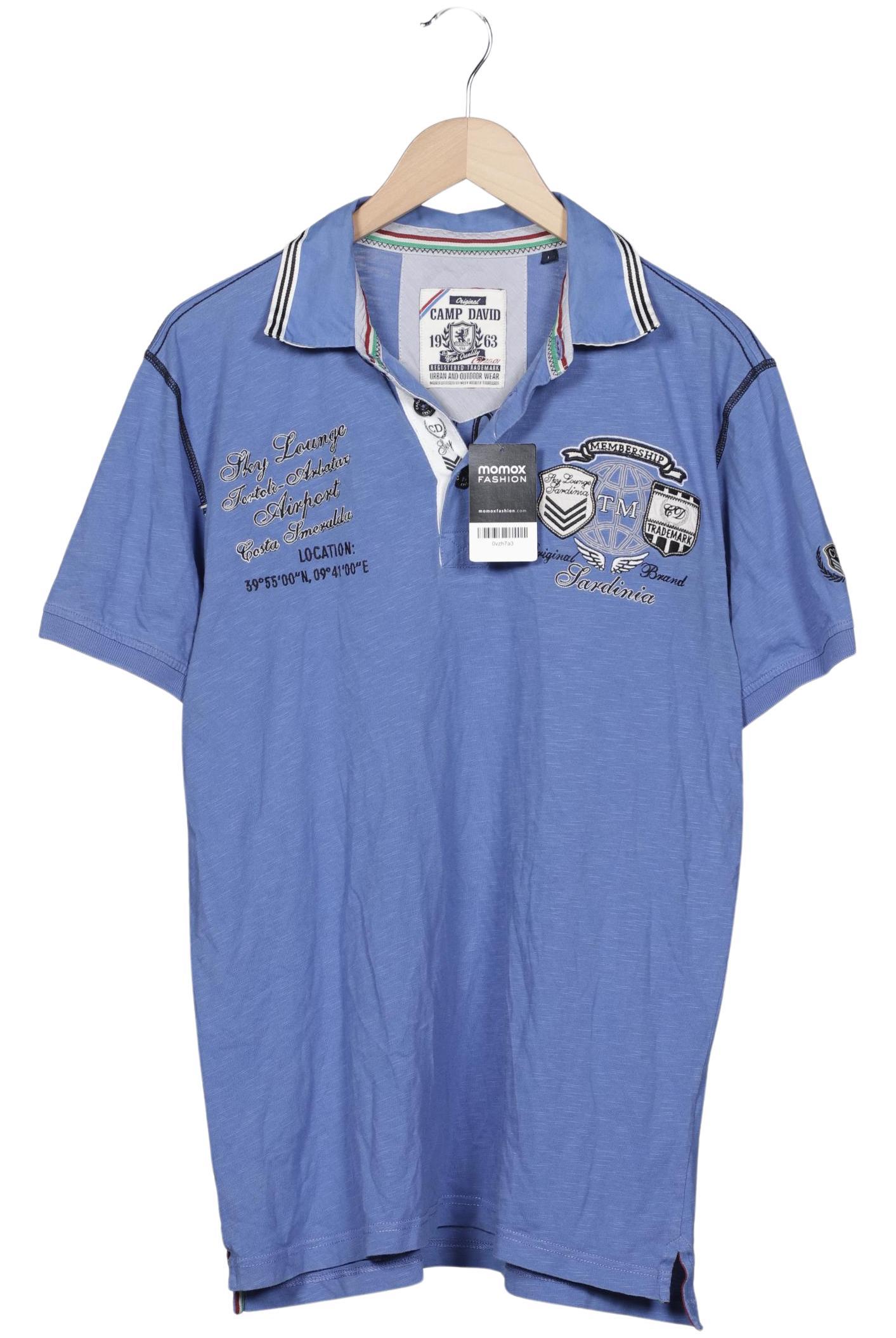Camp David Herren Poloshirt, blau, Gr. 52