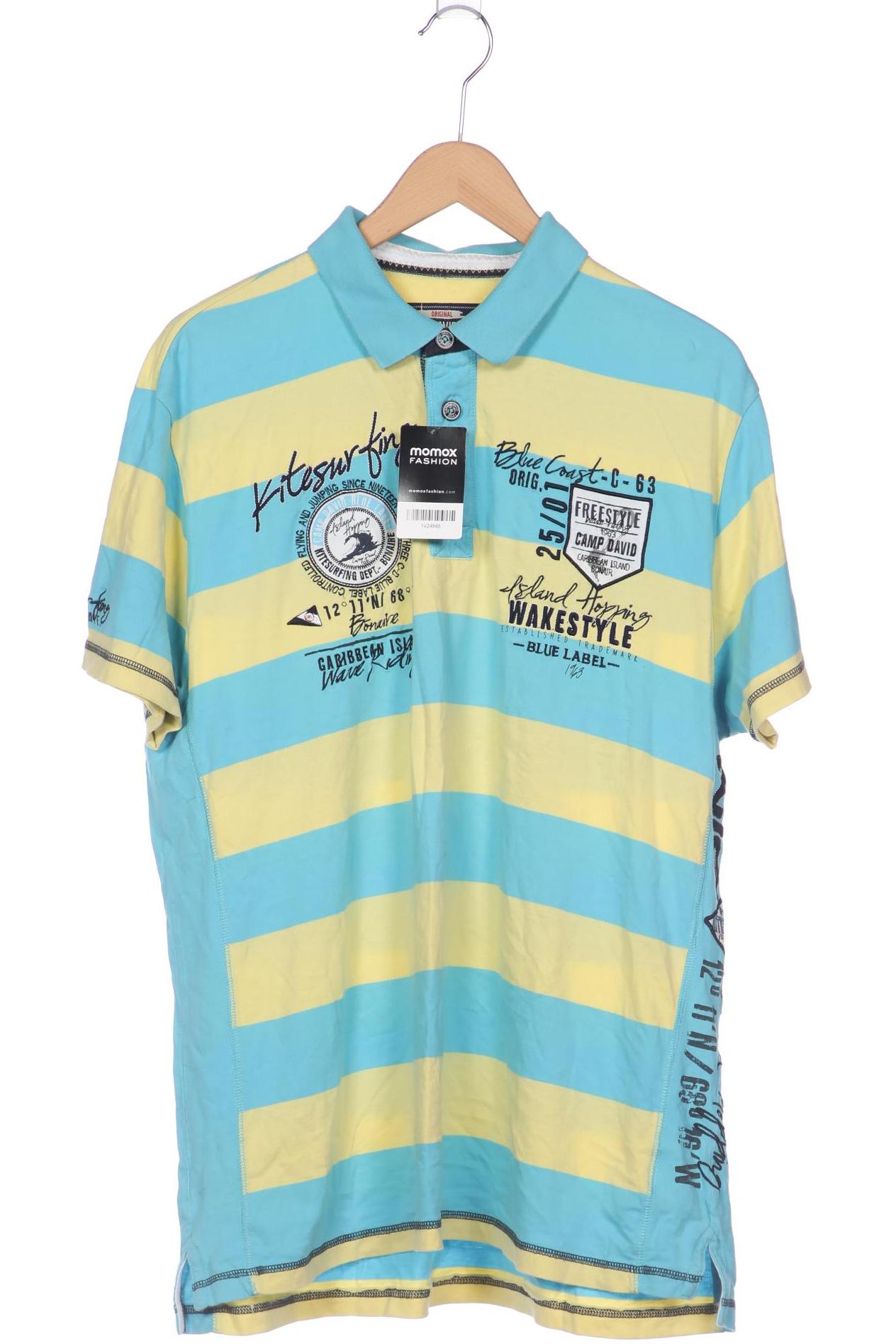 Camp David Herren Poloshirt, blau, Gr. 56