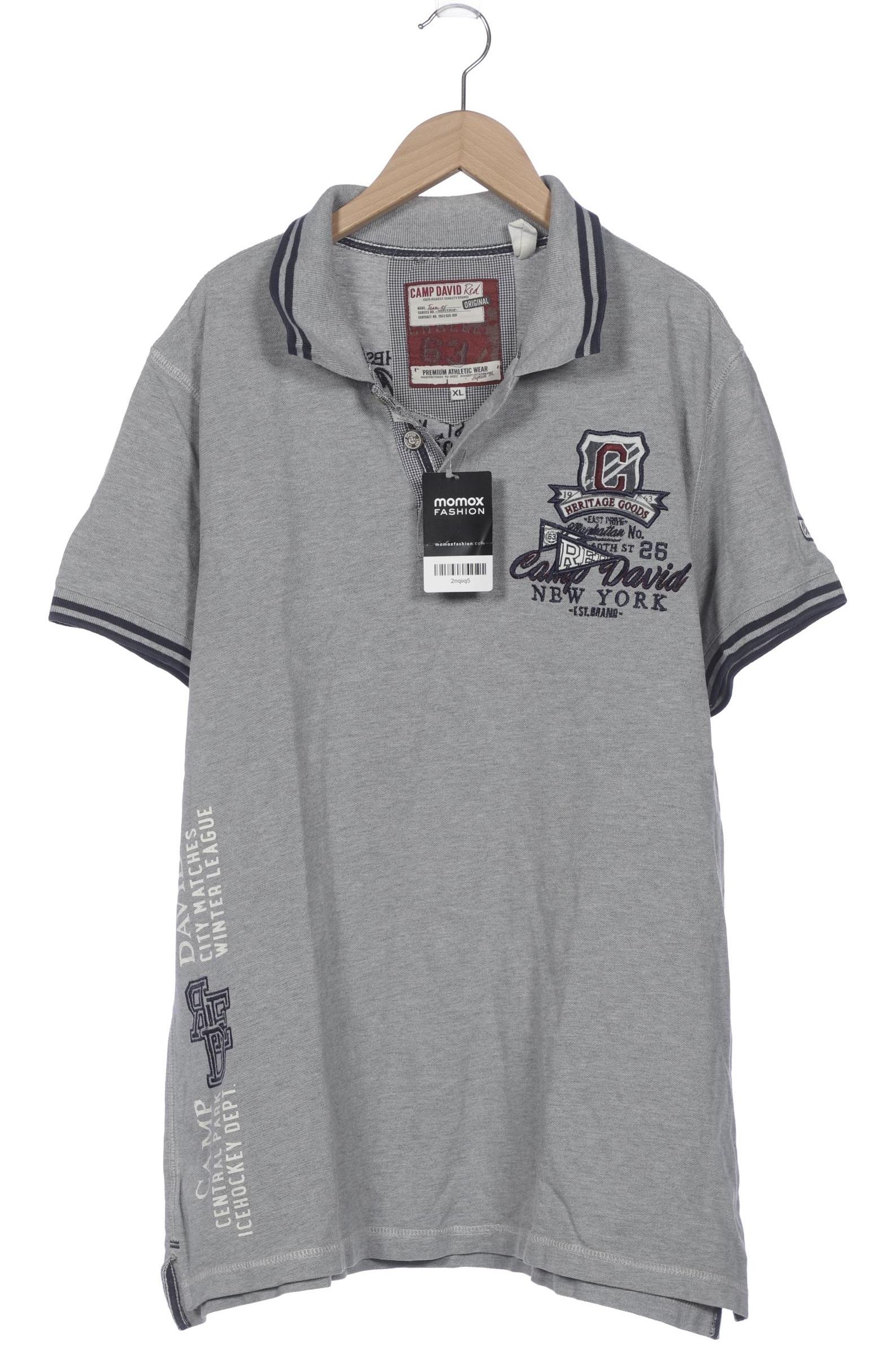 Camp David Herren Poloshirt, grau, Gr. 54