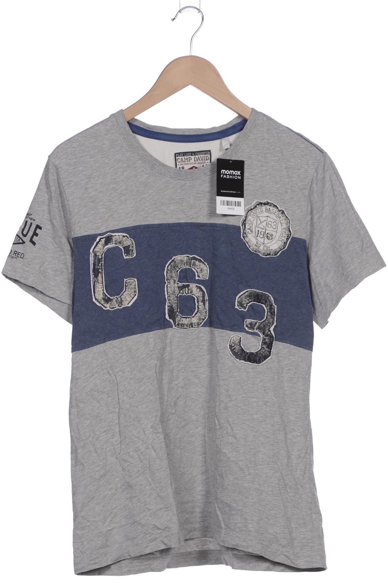 Camp David Herren T-Shirt, grau, Gr. 48