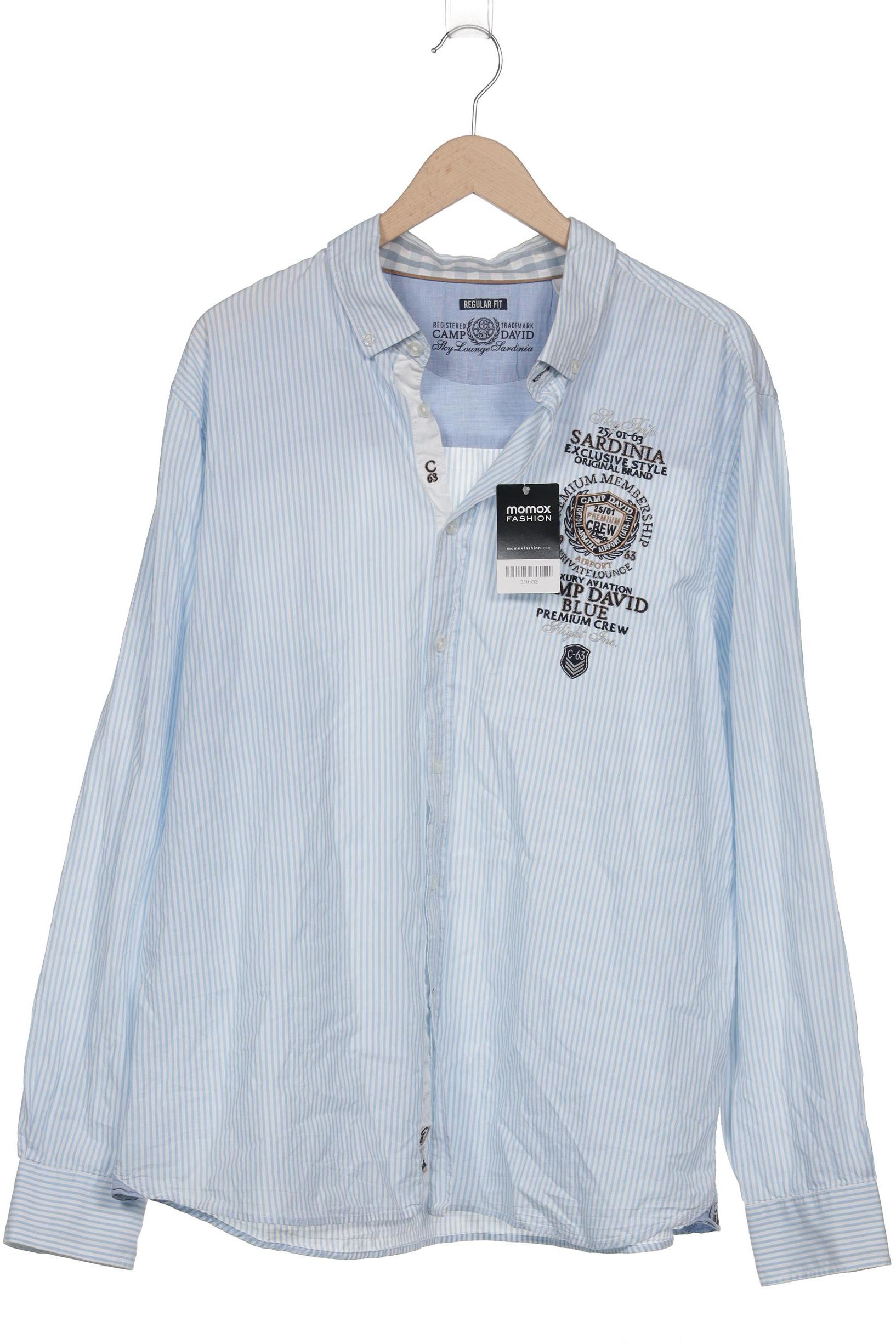 Camp David Herren Hemd, hellblau, Gr. 56