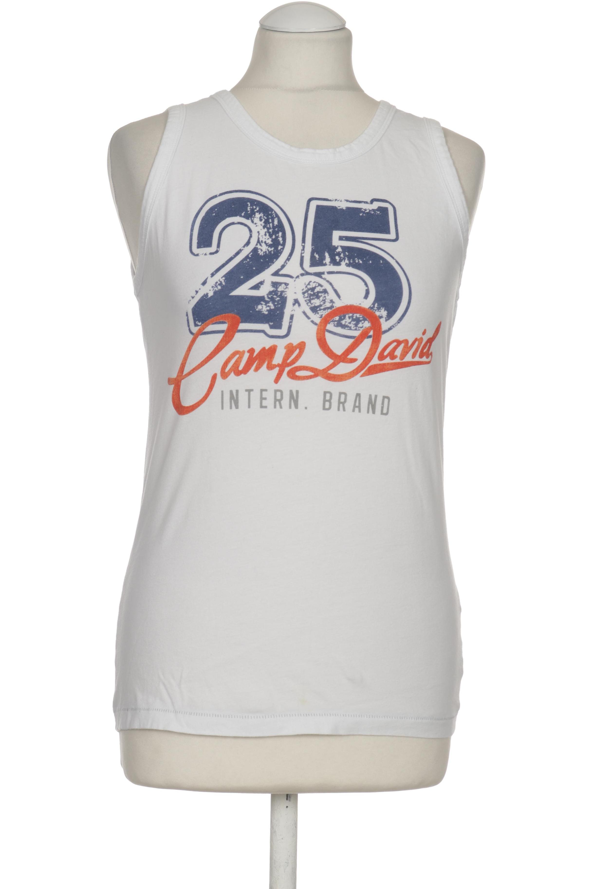Camp David Herren T-Shirt, weiß, Gr. 164