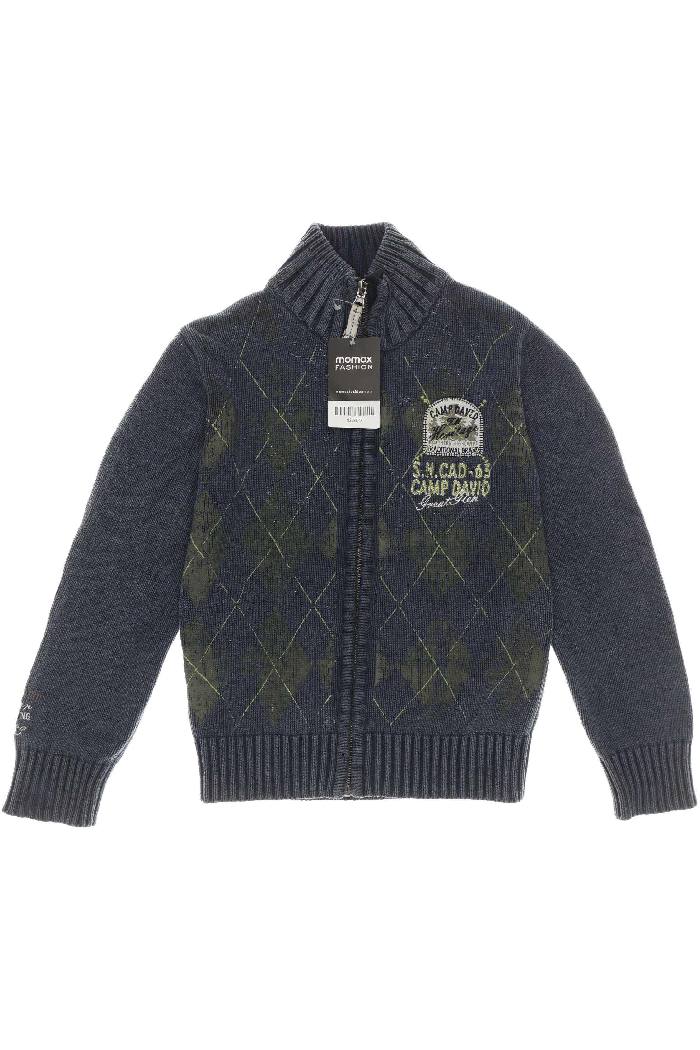 Camp David Herren Strickjacke, blau, Gr. 122