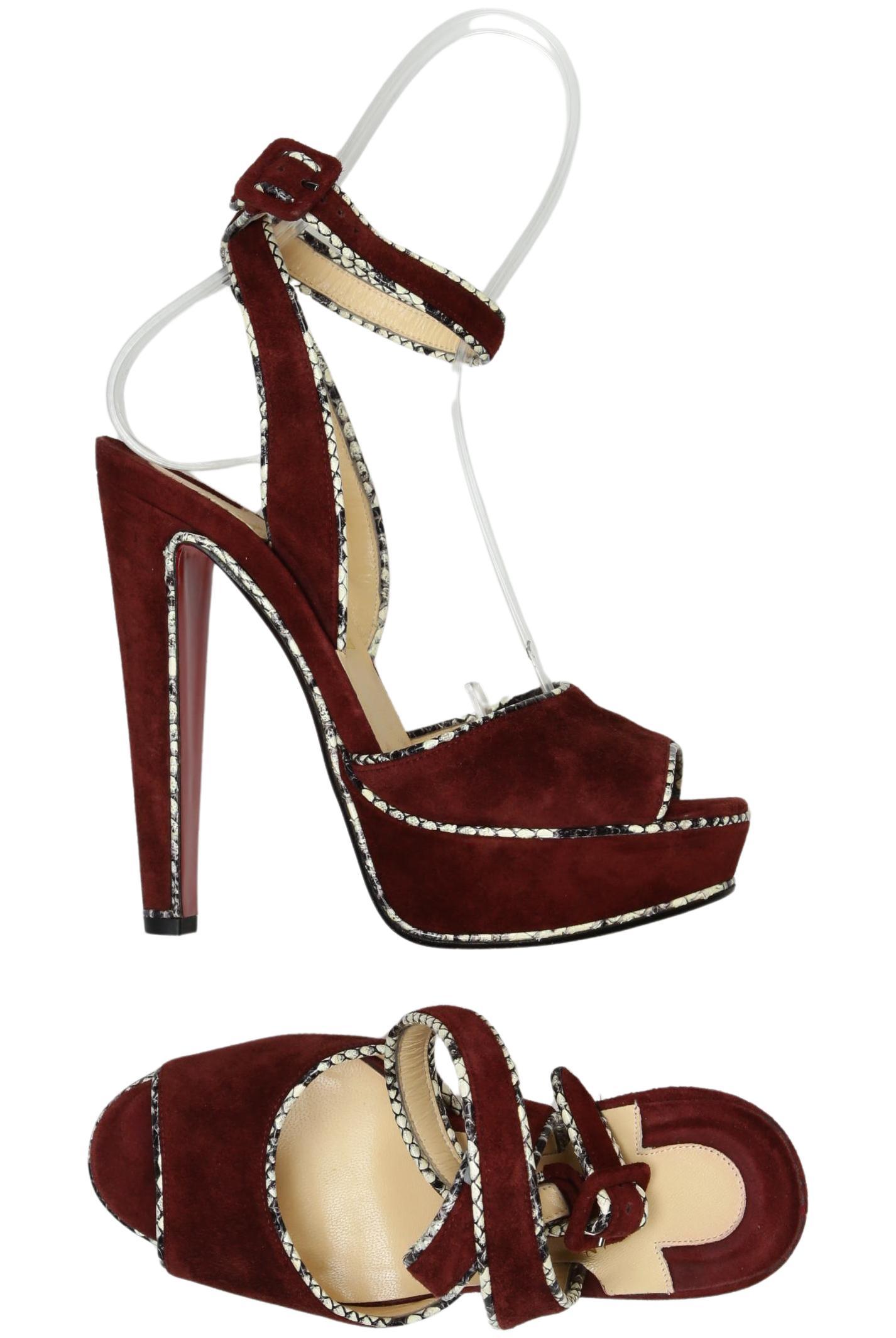 Christian Louboutin Damen Sandale, bordeaux, Gr. 37