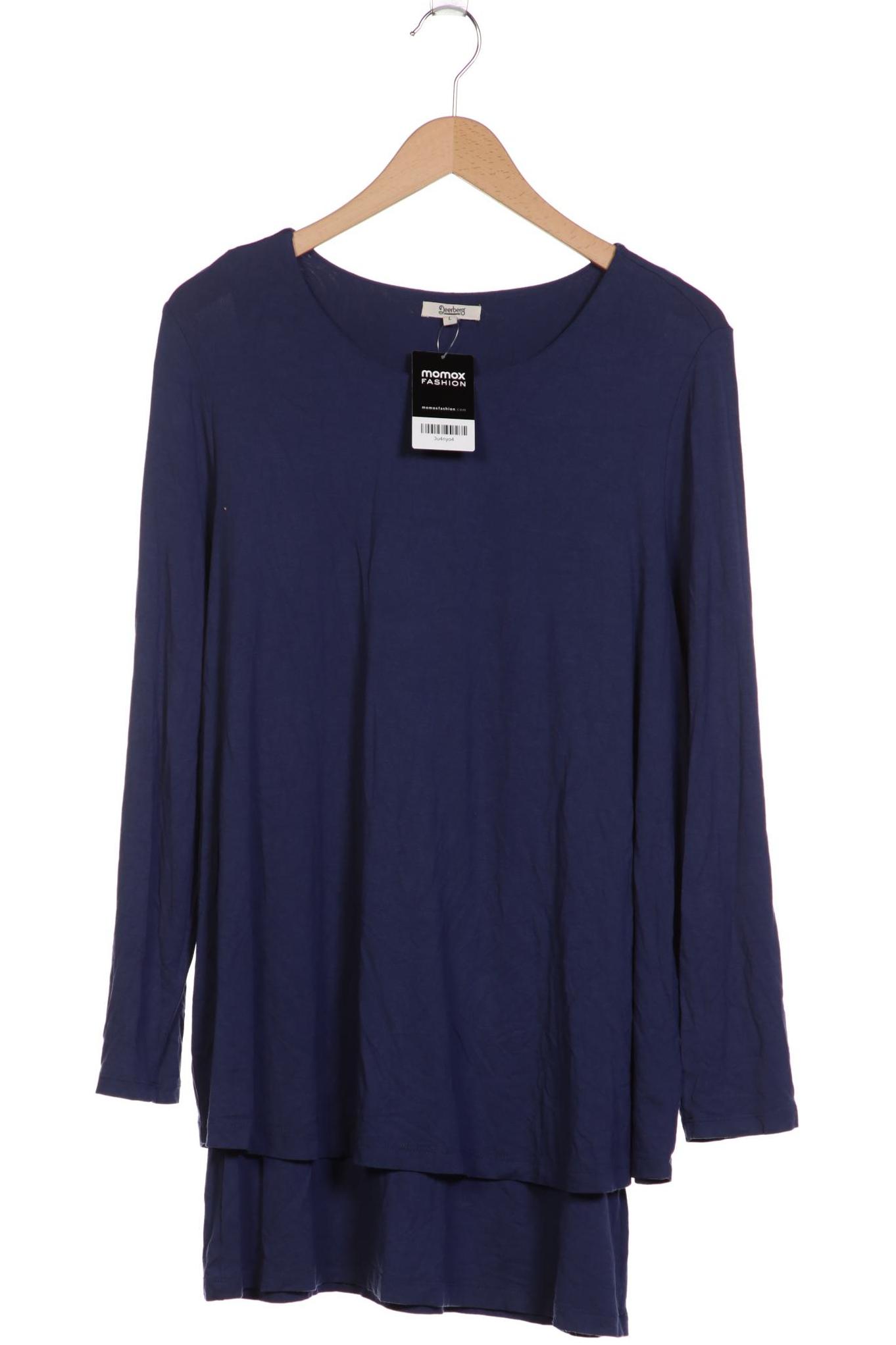 Deerberg Damen Langarmshirt, blau, Gr. 42