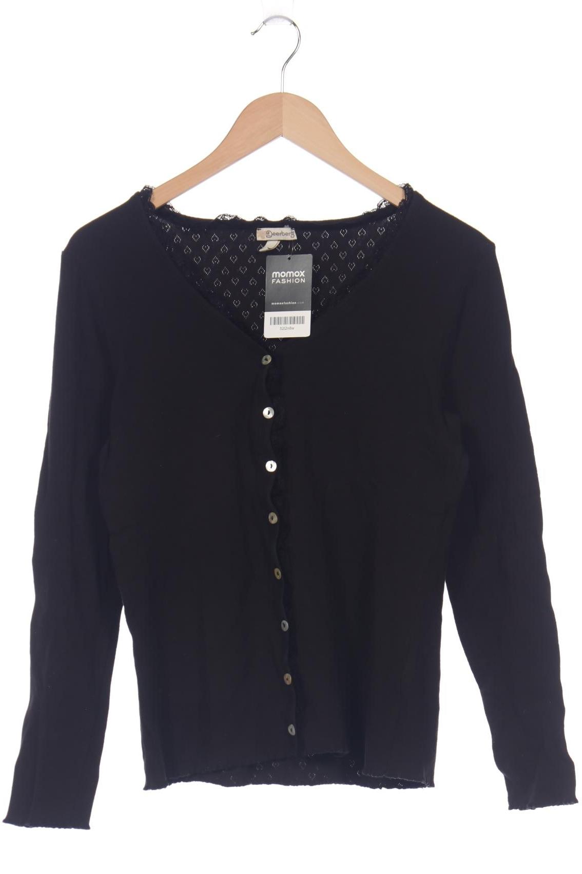 Deerberg Damen Strickjacke, schwarz, Gr. 38