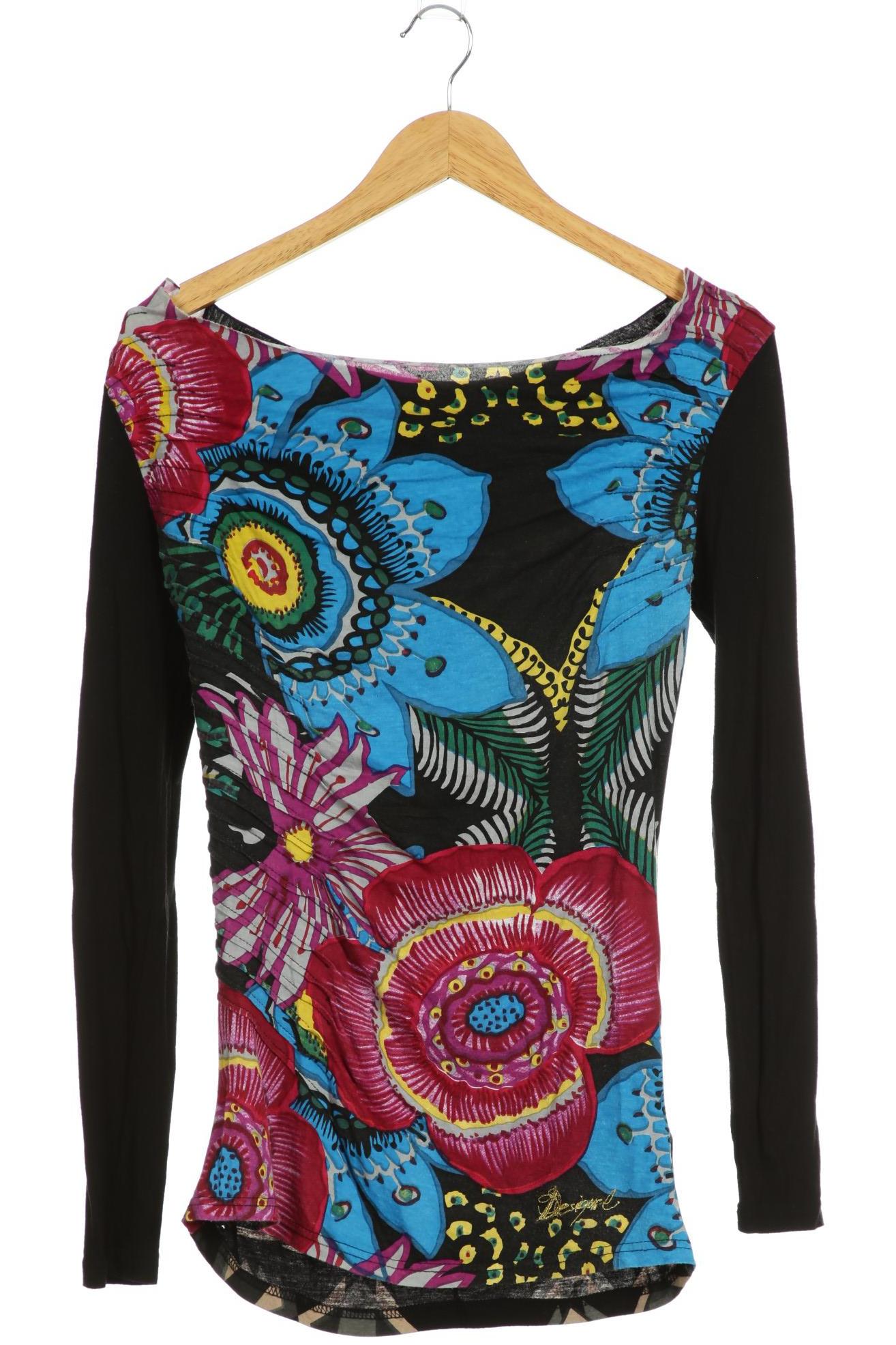 Desigual Damen Langarmshirt, schwarz, Gr. 38