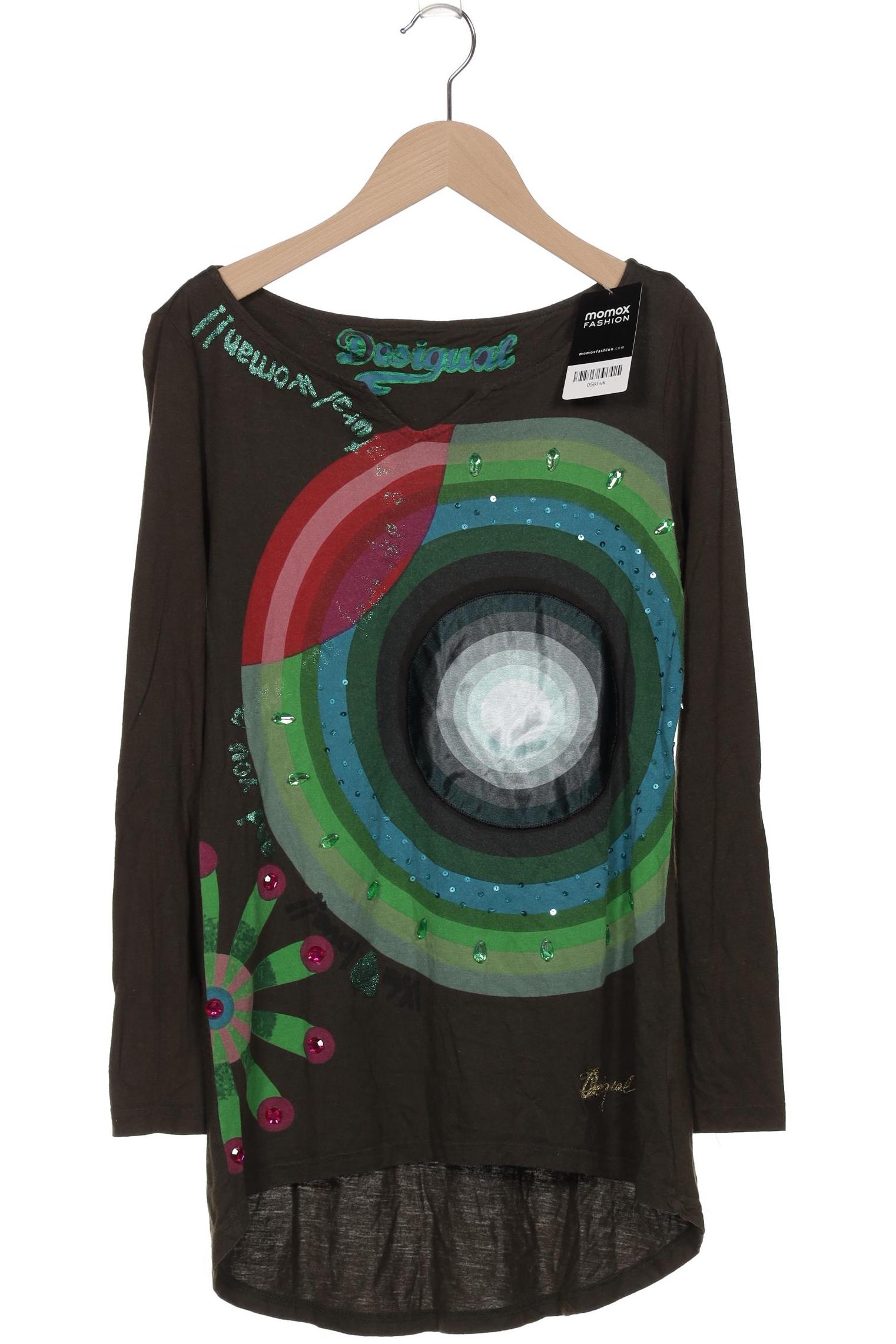 Desigual Damen Langarmshirt, grün, Gr. 34