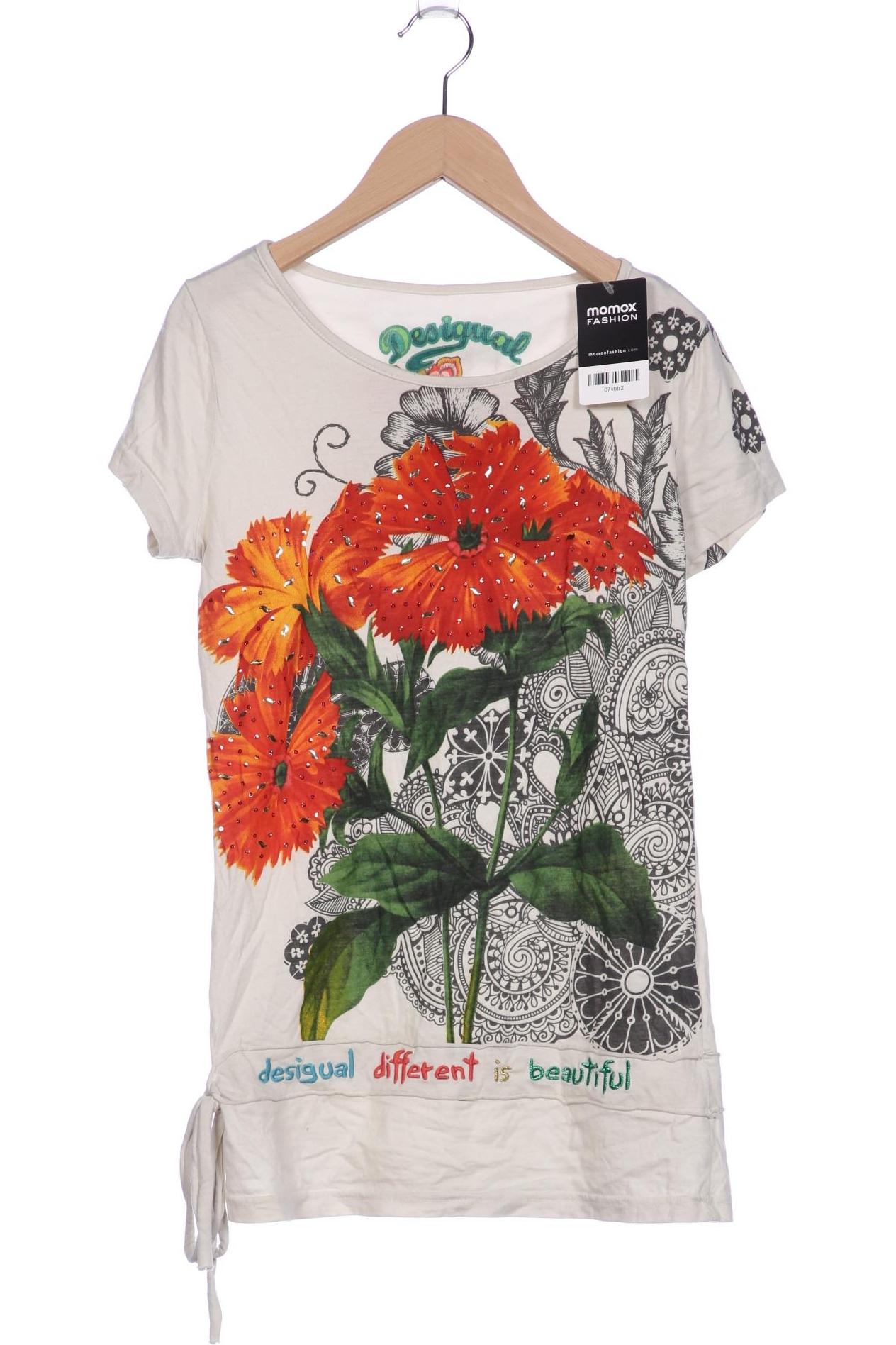 Desigual Damen T-Shirt, cremeweiß, Gr. 36