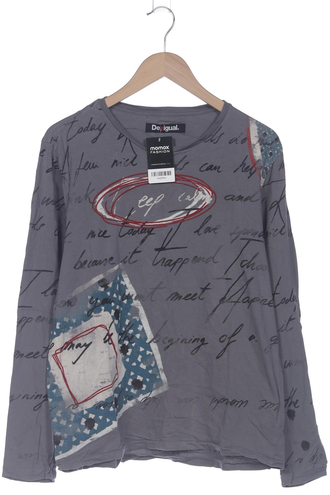 Desigual Herren Langarmshirt, grau, Gr. 52