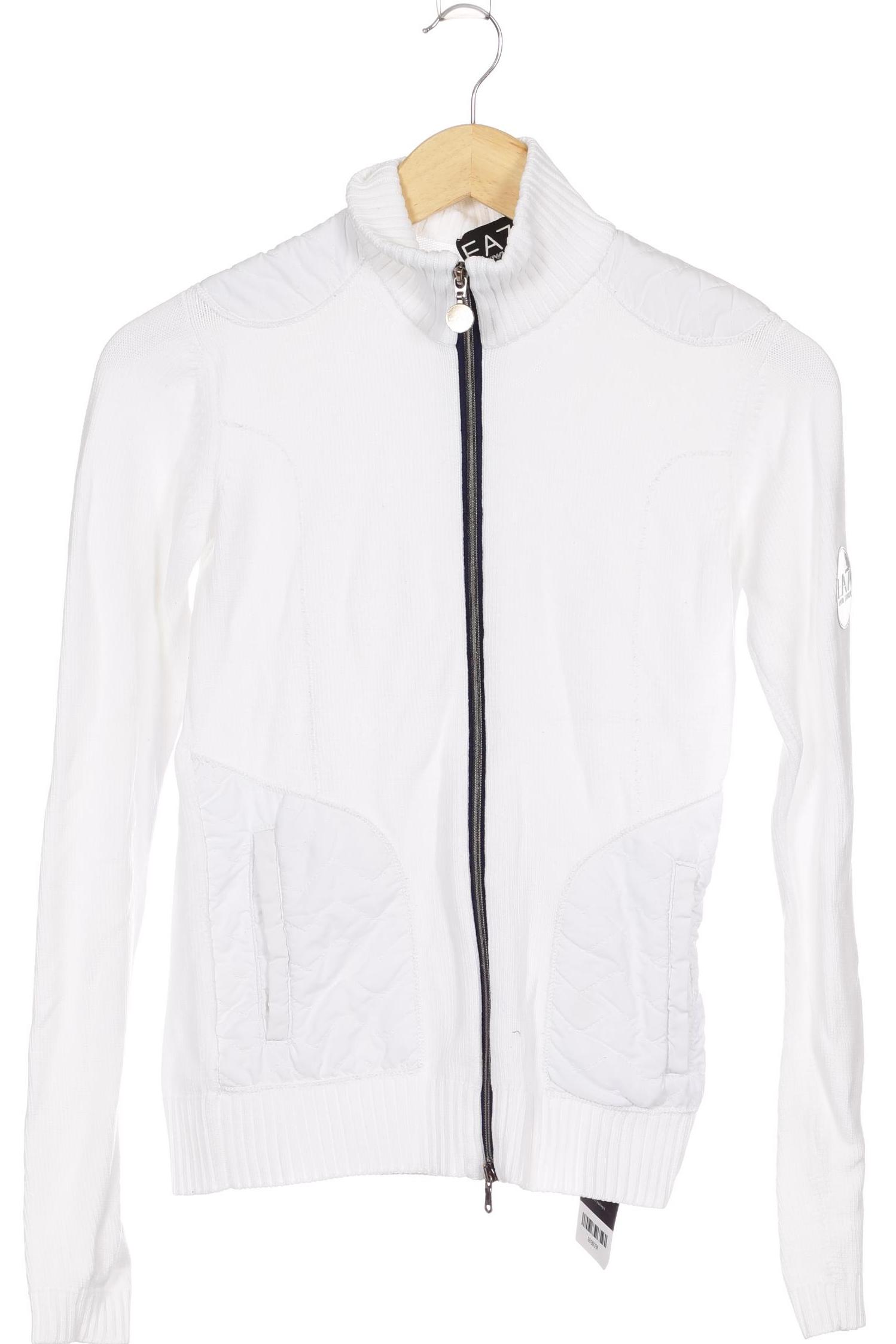 EA7 Emporio Armani Damen Strickjacke, weiß, Gr.