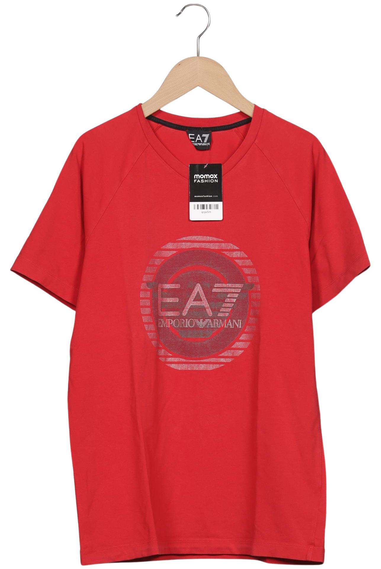 EA7 Emporio Armani Herren T-Shirt, rot, Gr. 46