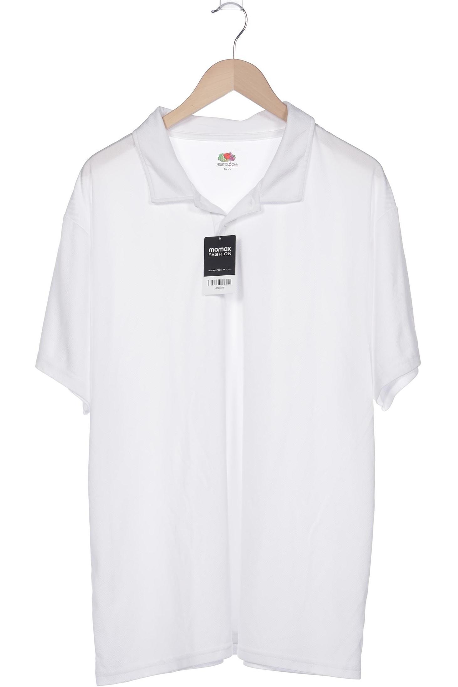 Fruit of the Loom Herren Poloshirt, weiß, Gr. 56