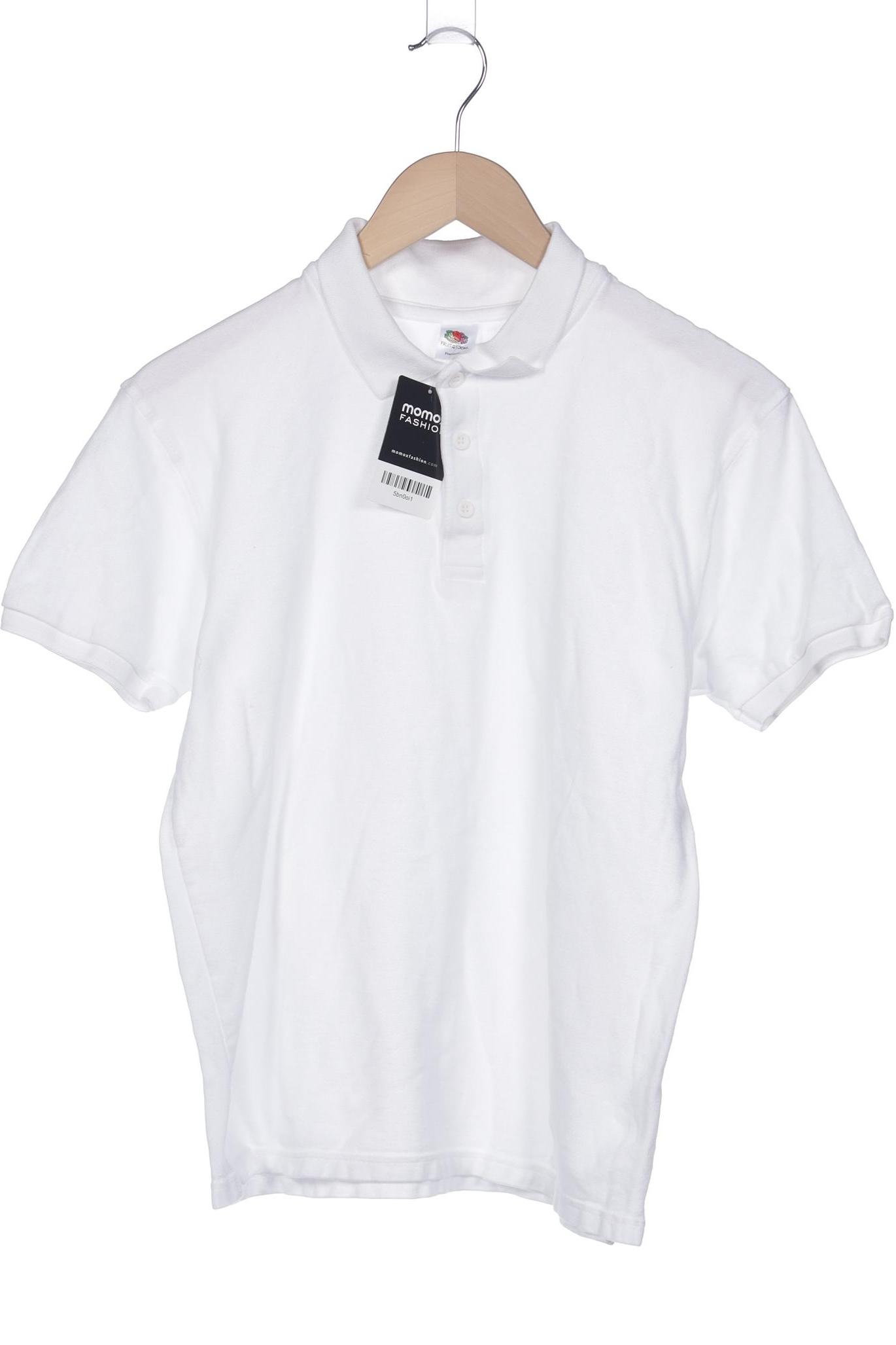 Fruit of the Loom Herren Poloshirt, weiß, Gr. 48