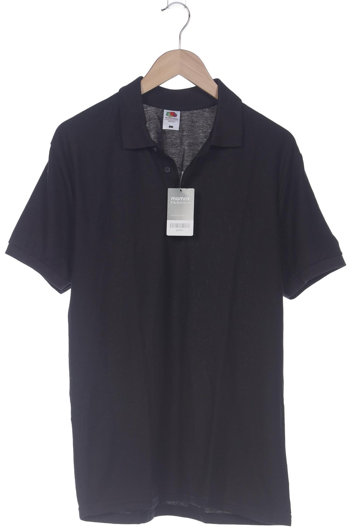 Fruit of the Loom Herren Poloshirt, schwarz, Gr. 52