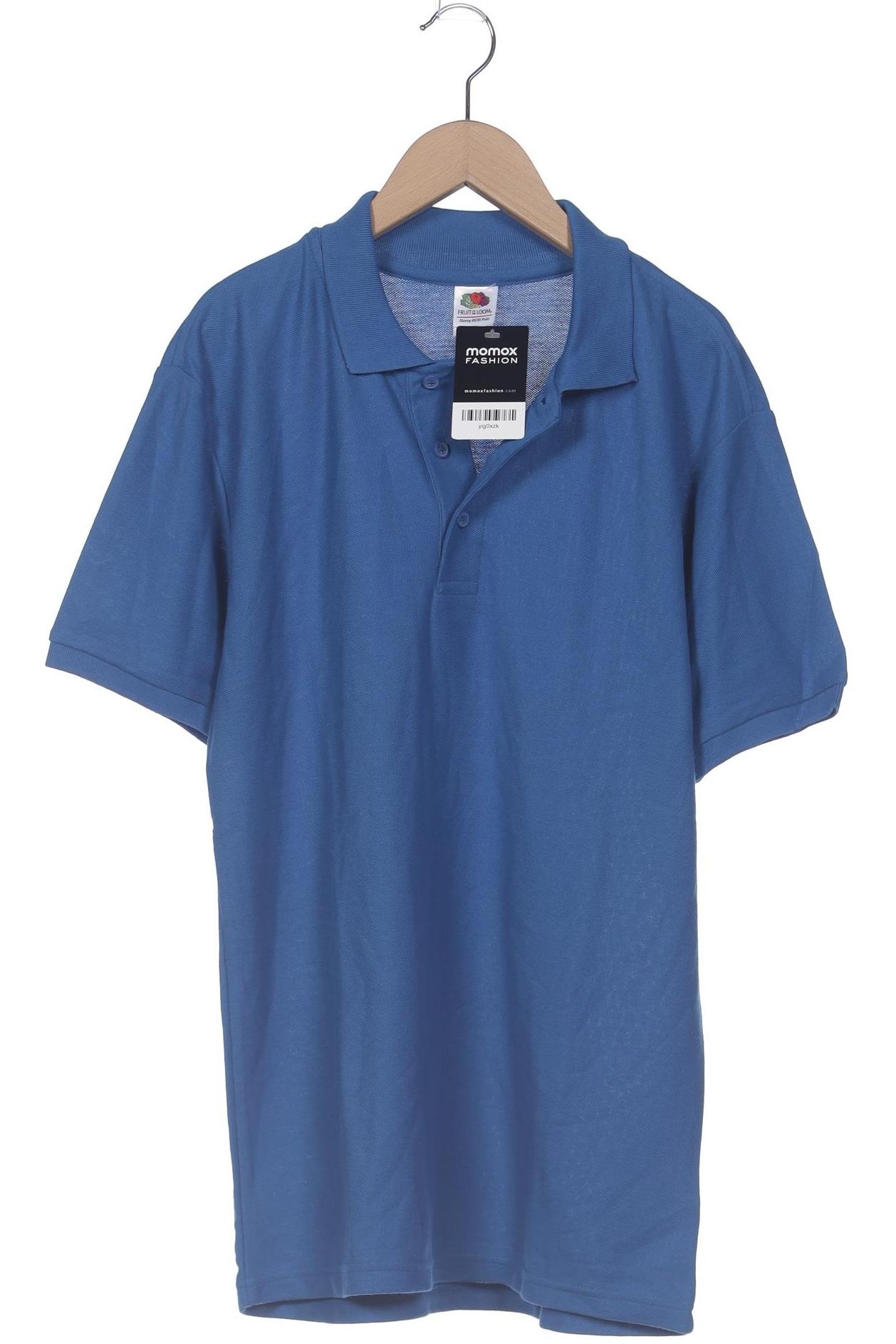 Fruit of the Loom Herren Poloshirt, blau, Gr. 48