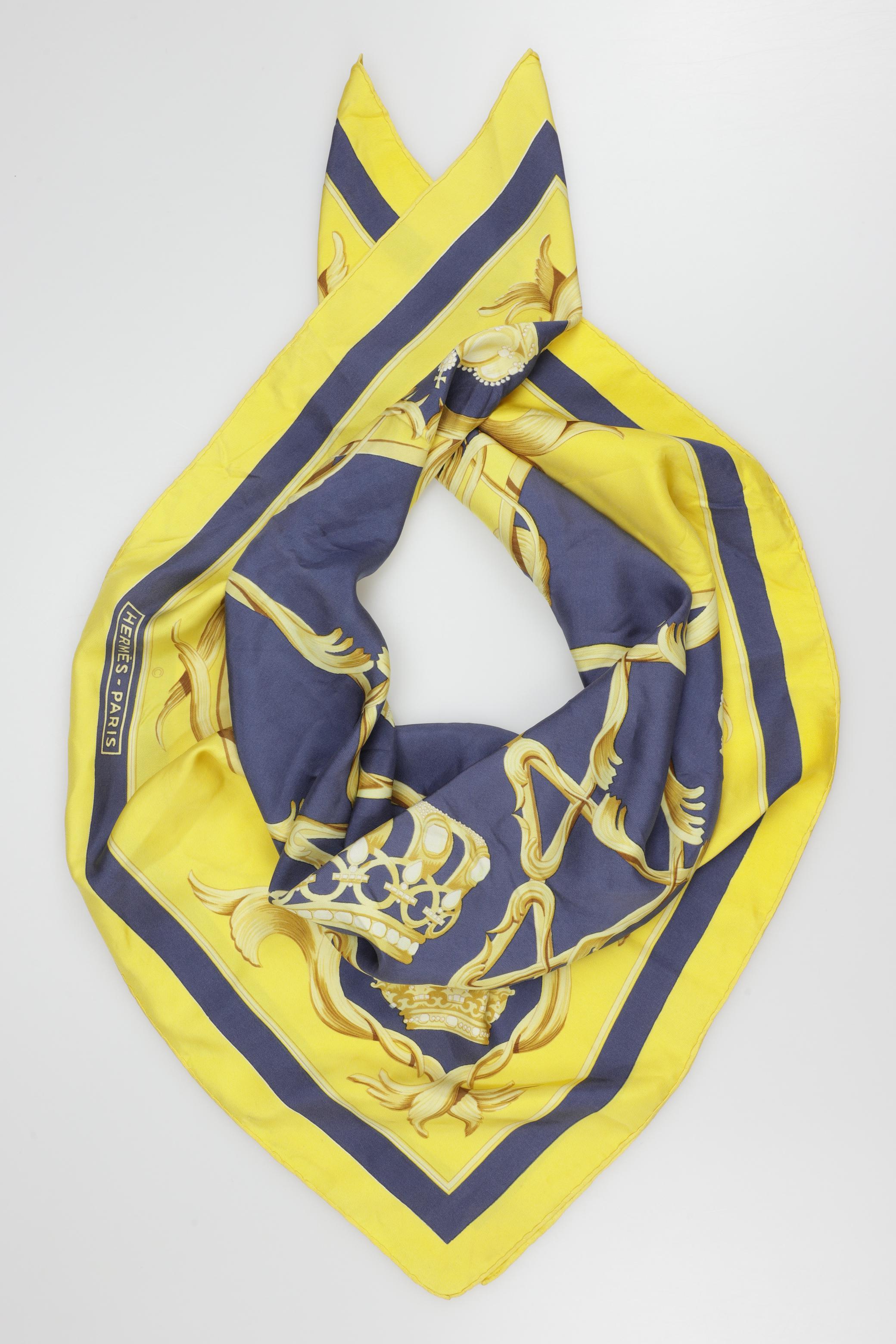 Hermes Damen Schal, gelb, Gr.