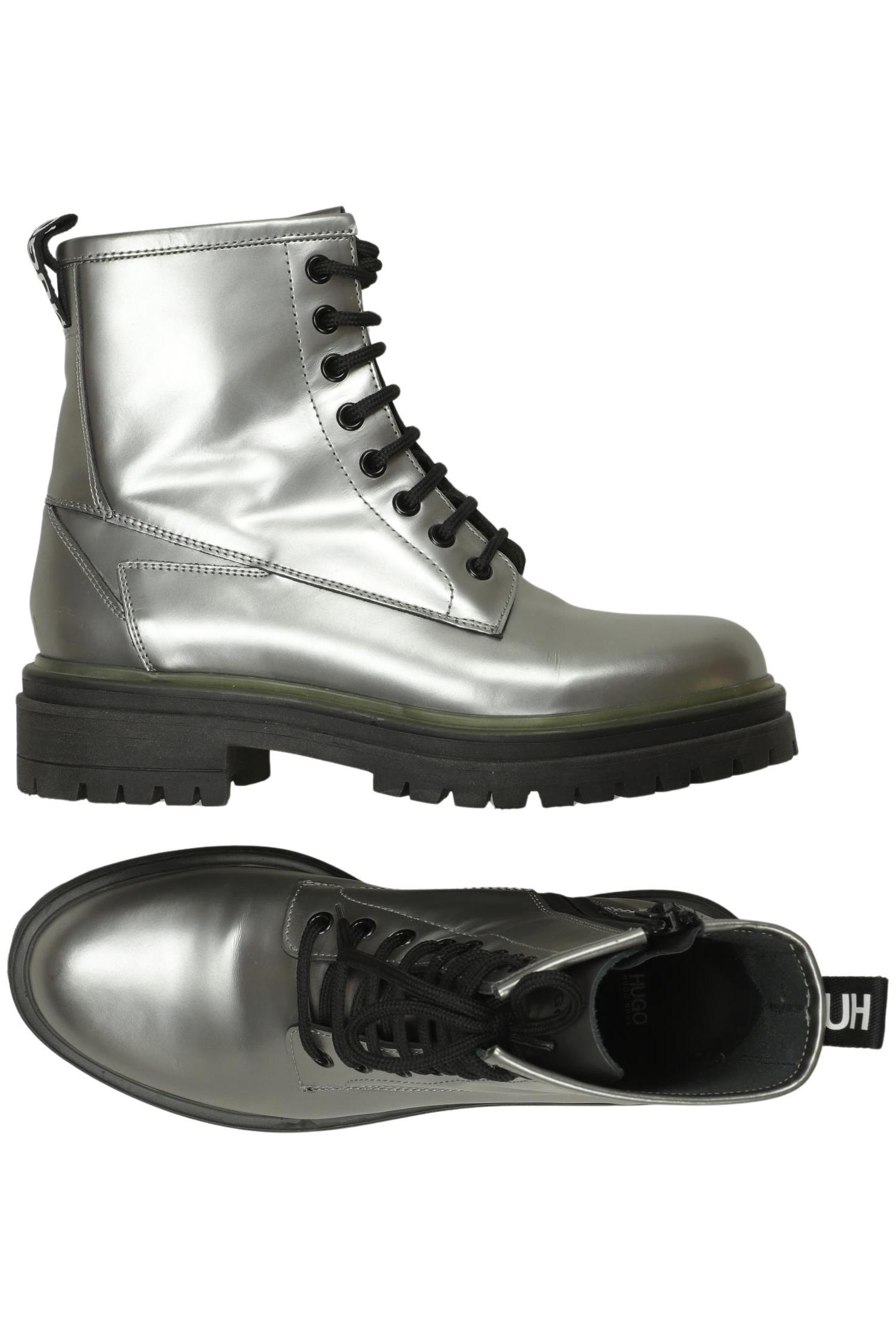 Hugo by Hugo Boss Damen Stiefelette, silber, Gr. 37