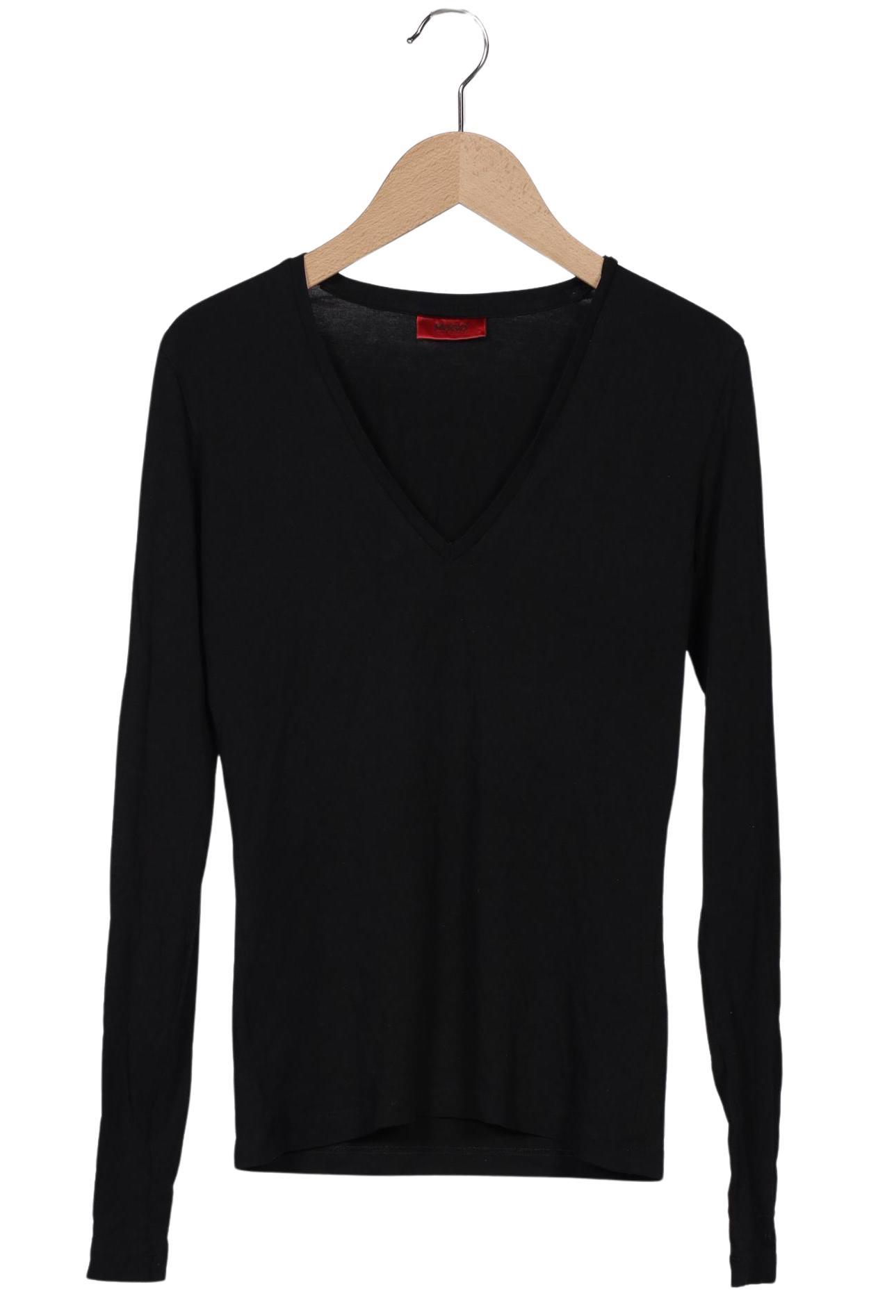 Hugo by Hugo Boss Damen Langarmshirt, schwarz, Gr. 34