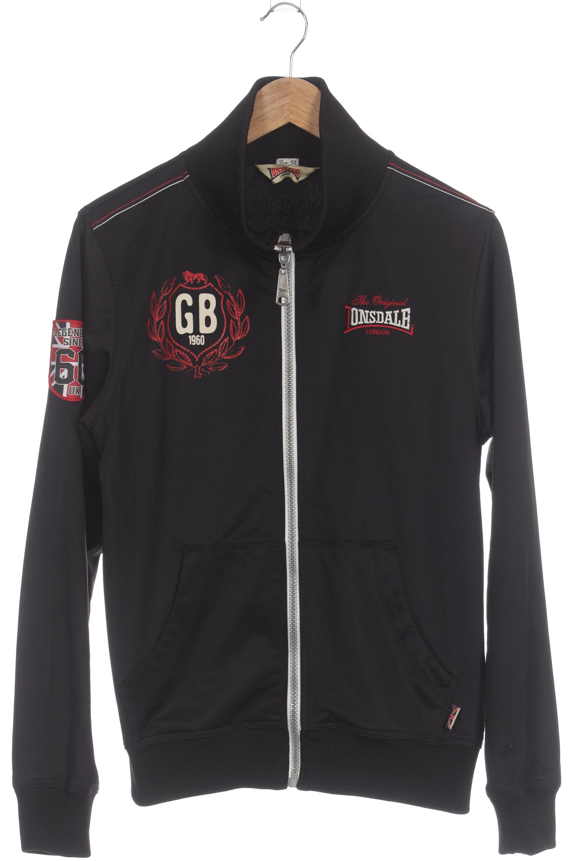 Lonsdale London Herren Strickjacke, schwarz, Gr.