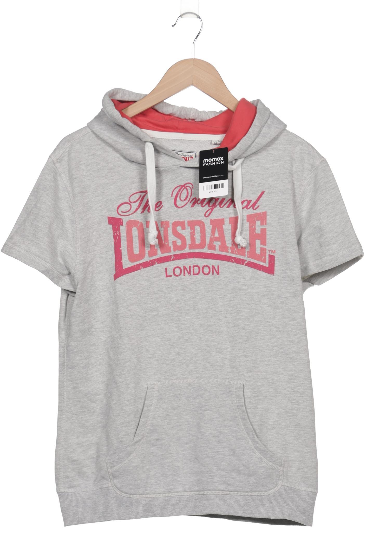 Lonsdale London Herren Kapuzenpullover, grau, Gr. 54