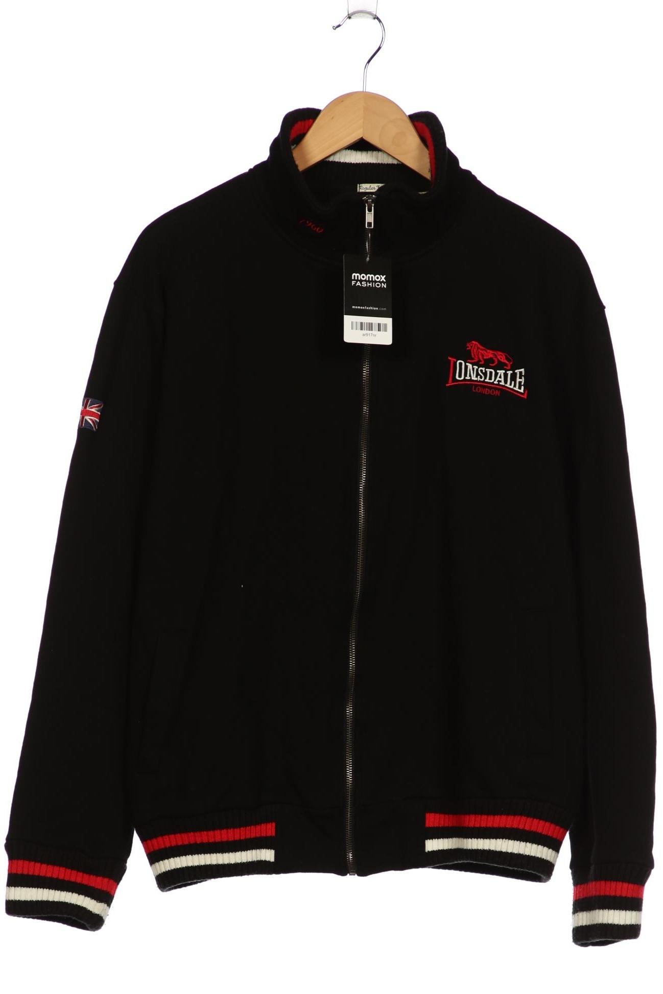 Lonsdale London Herren Sweatshirt, schwarz, Gr. 54