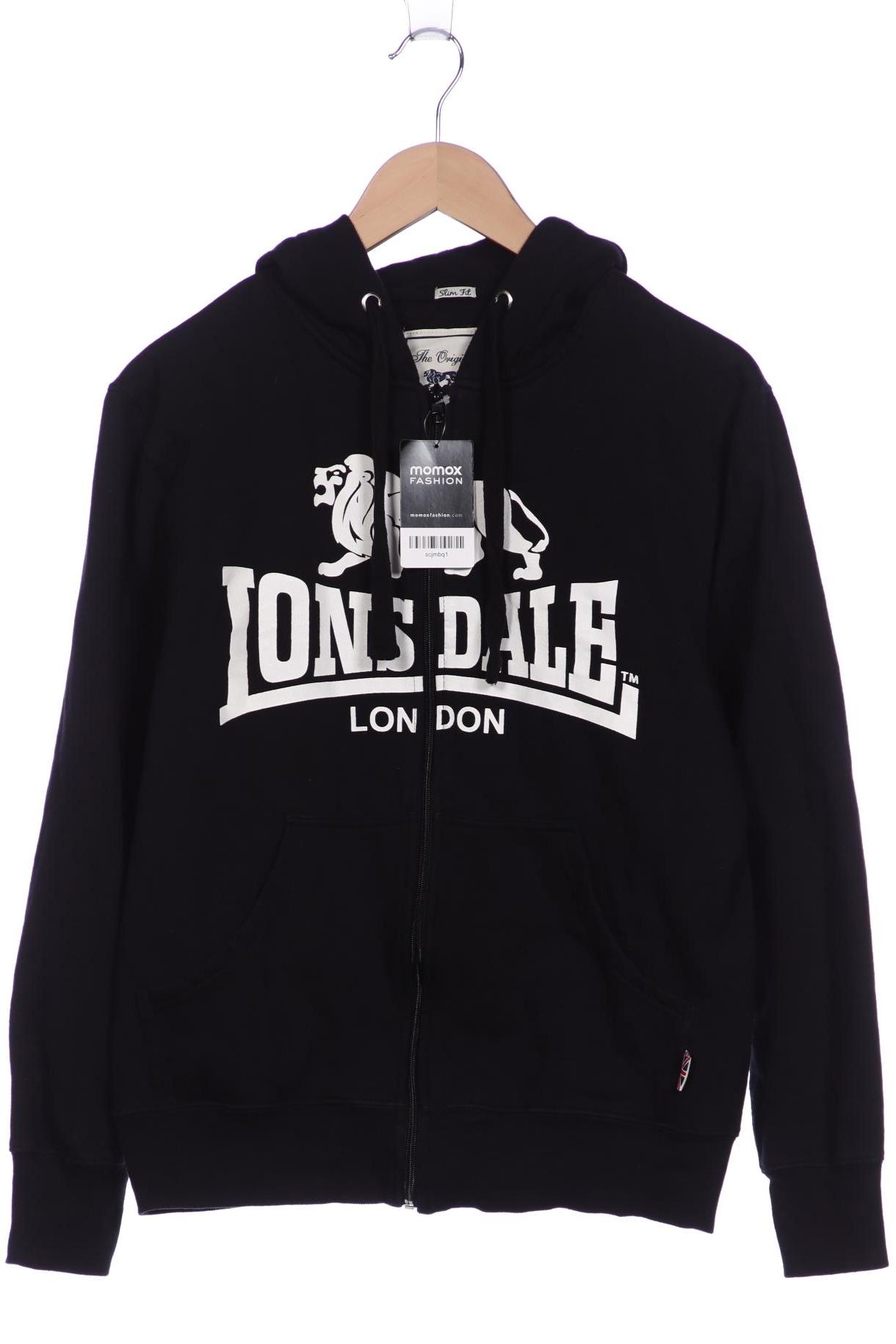 Lonsdale London Herren Kapuzenpullover, schwarz, Gr. 52