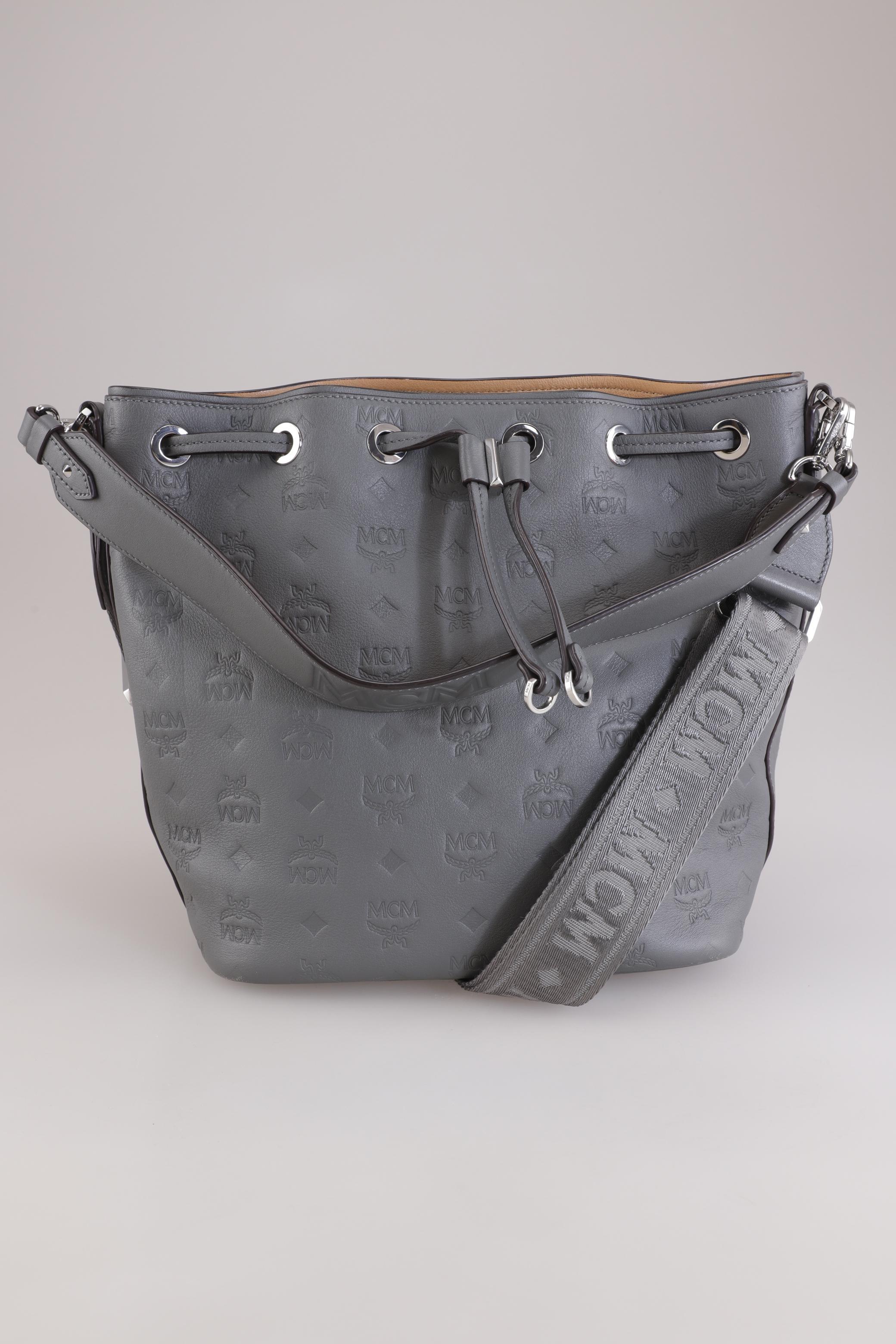 MCM Damen Handtasche, grau, Gr.