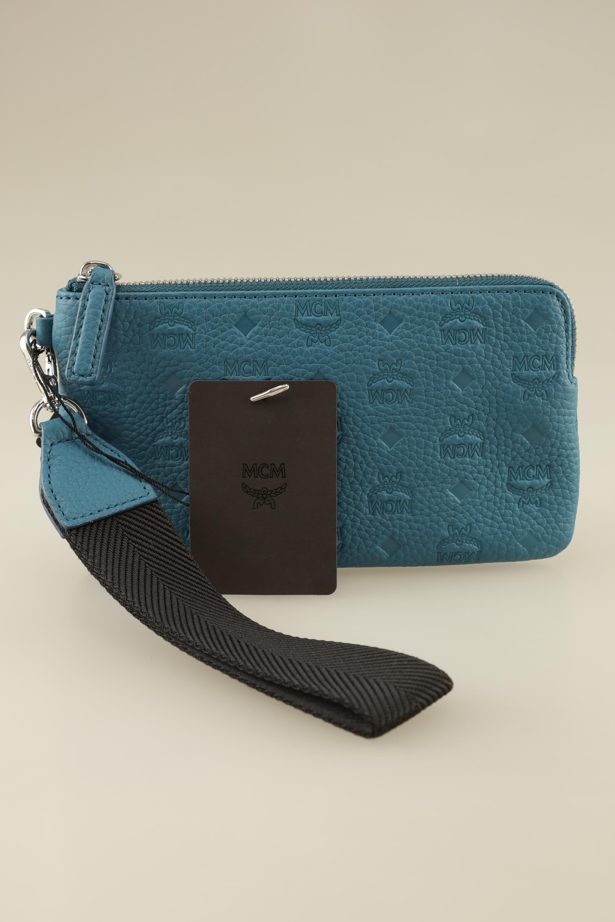 MCM Damen Handtasche, türkis, Gr.