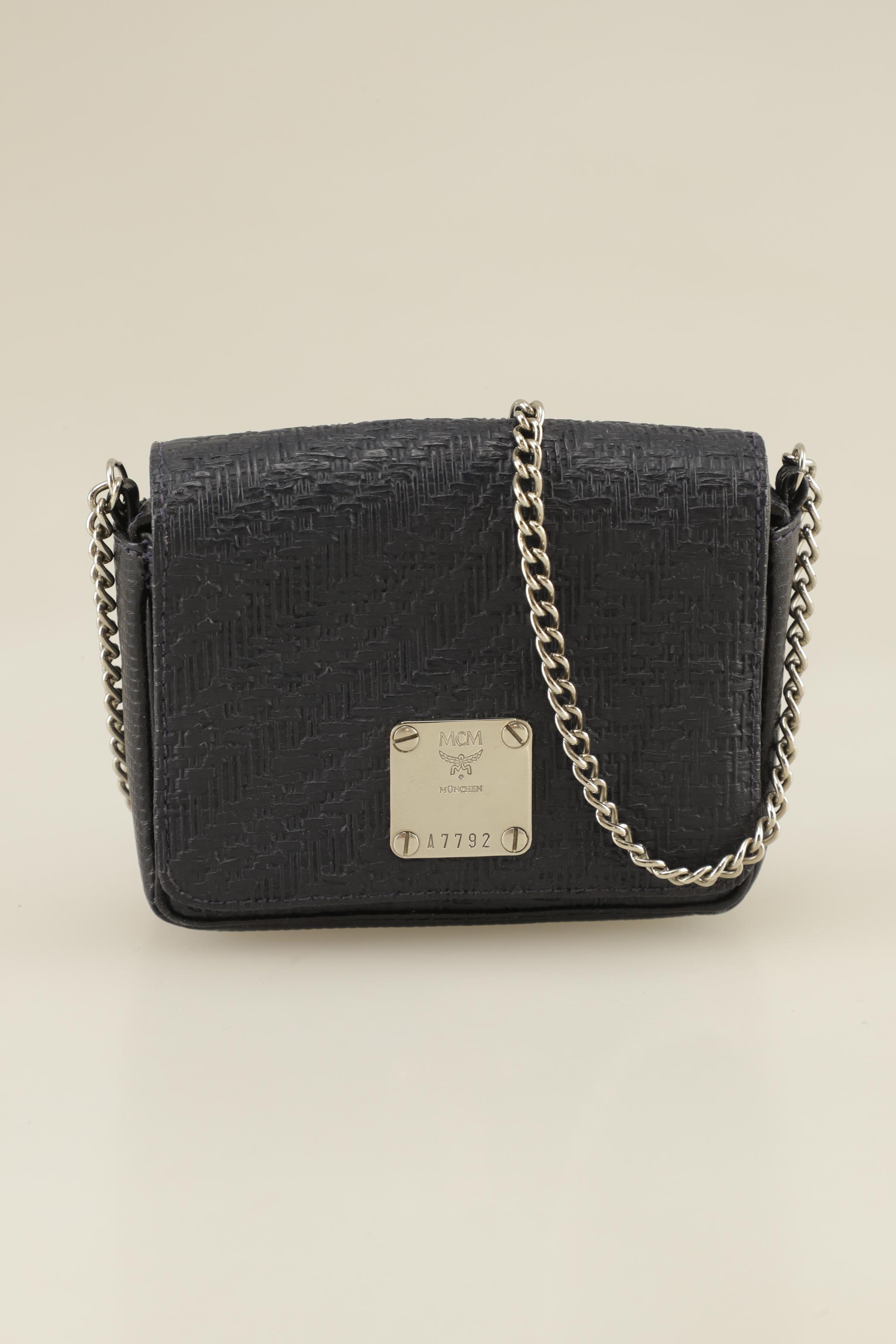 MCM Damen Handtasche, marineblau, Gr.