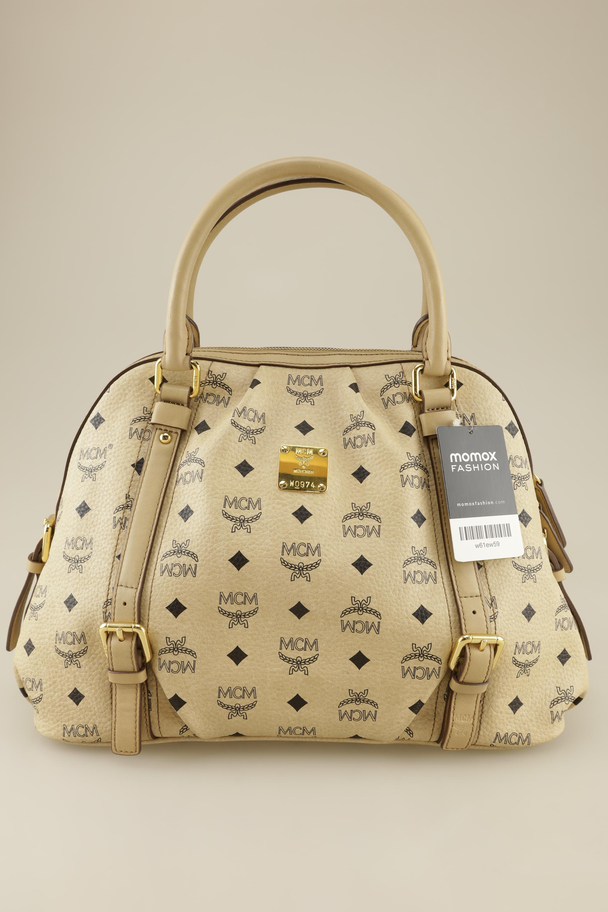MCM Damen Handtasche, beige, Gr.