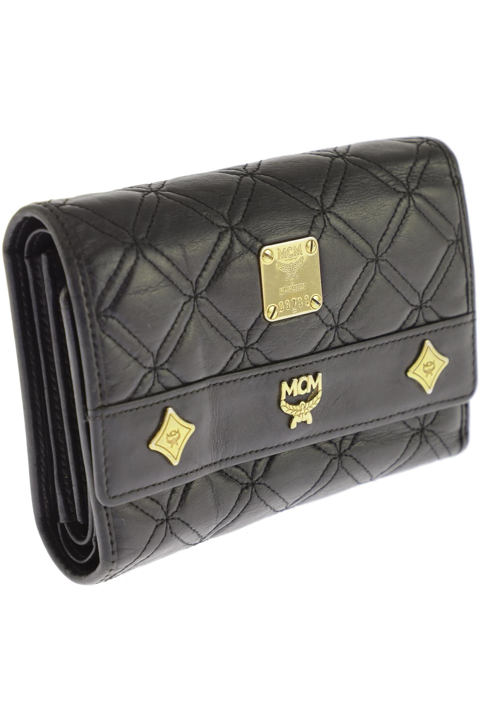 MCM Damen Portemonnaie, schwarz, Gr.