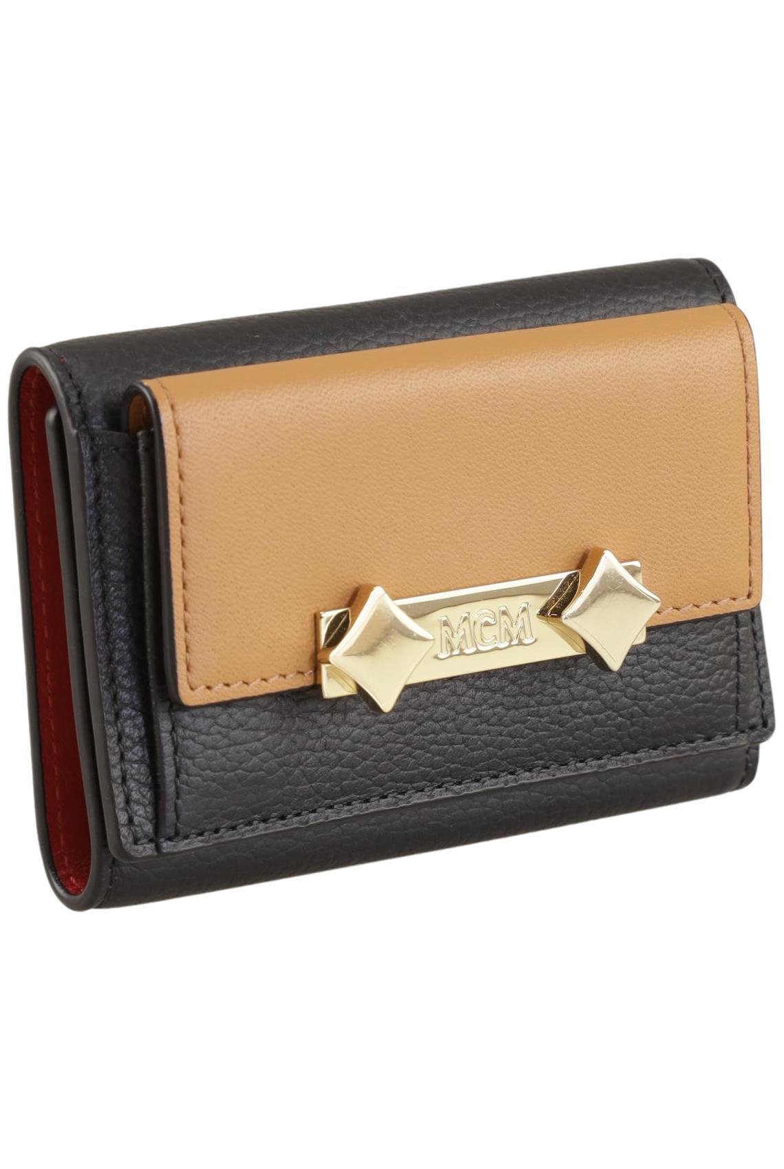 MCM Damen Portemonnaie, schwarz, Gr.