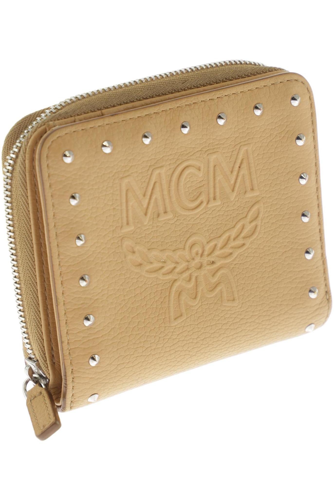MCM Damen Portemonnaie, beige, Gr.