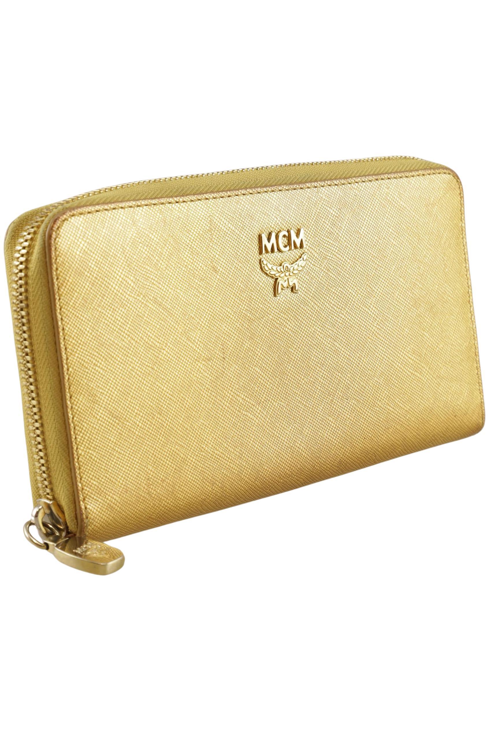 MCM Damen Portemonnaie, gold, Gr.