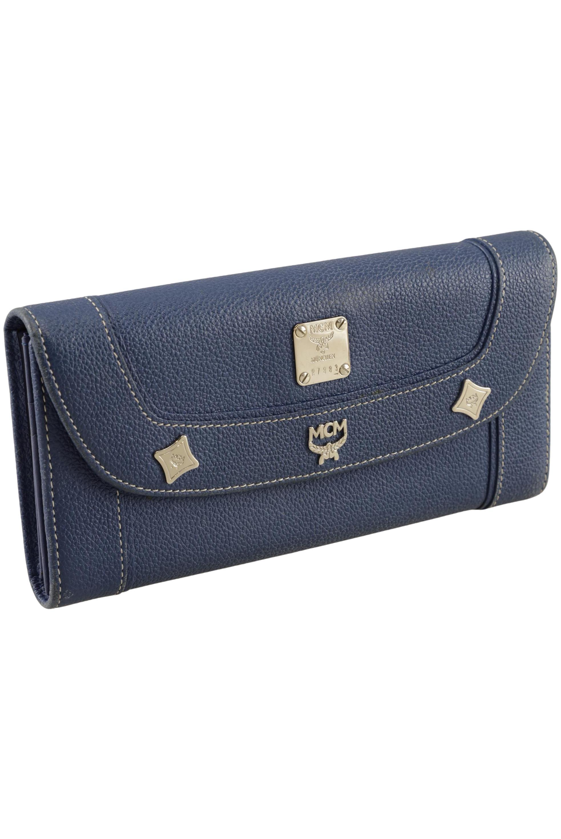 MCM Damen Portemonnaie, marineblau, Gr.