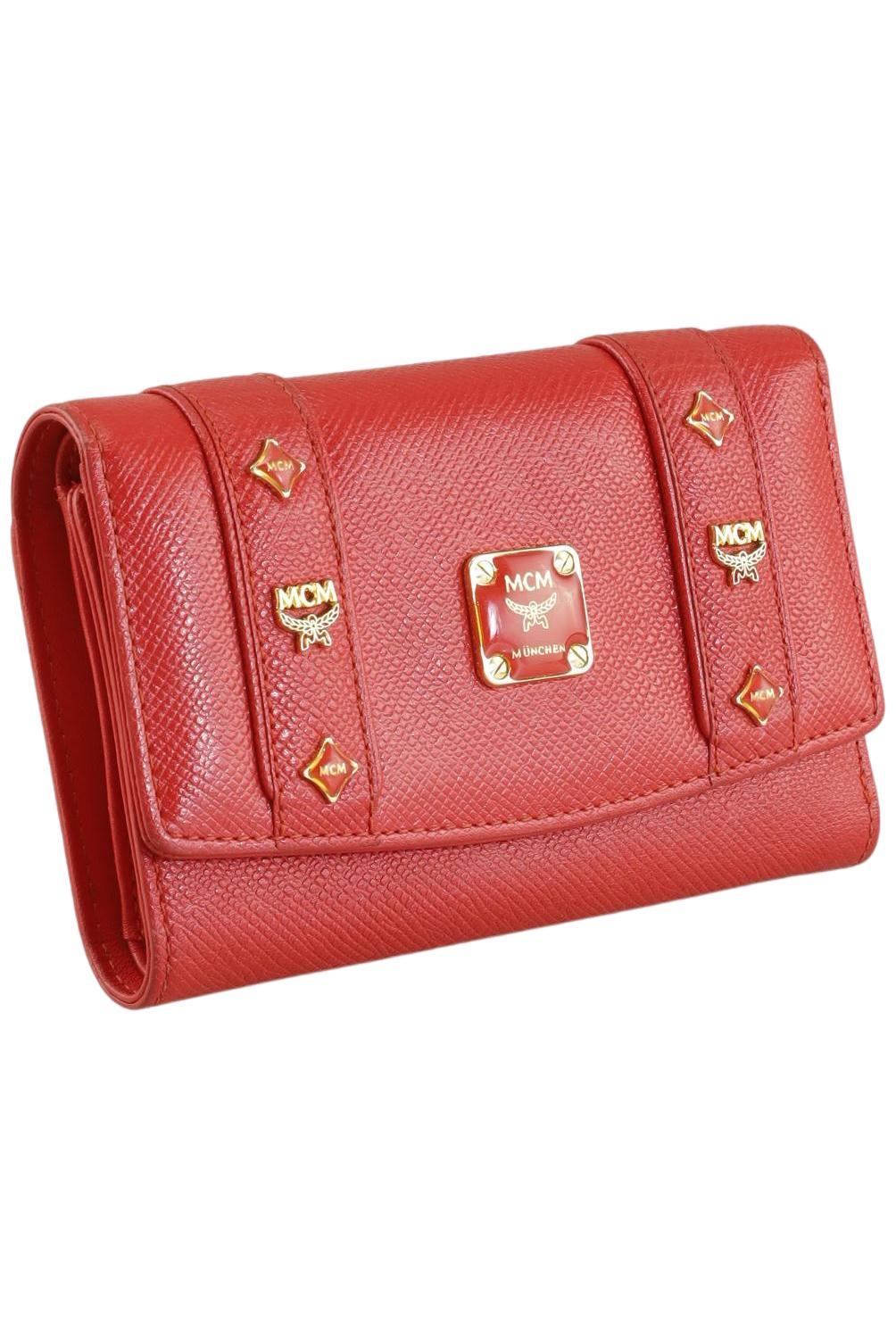MCM Damen Portemonnaie, rot, Gr.