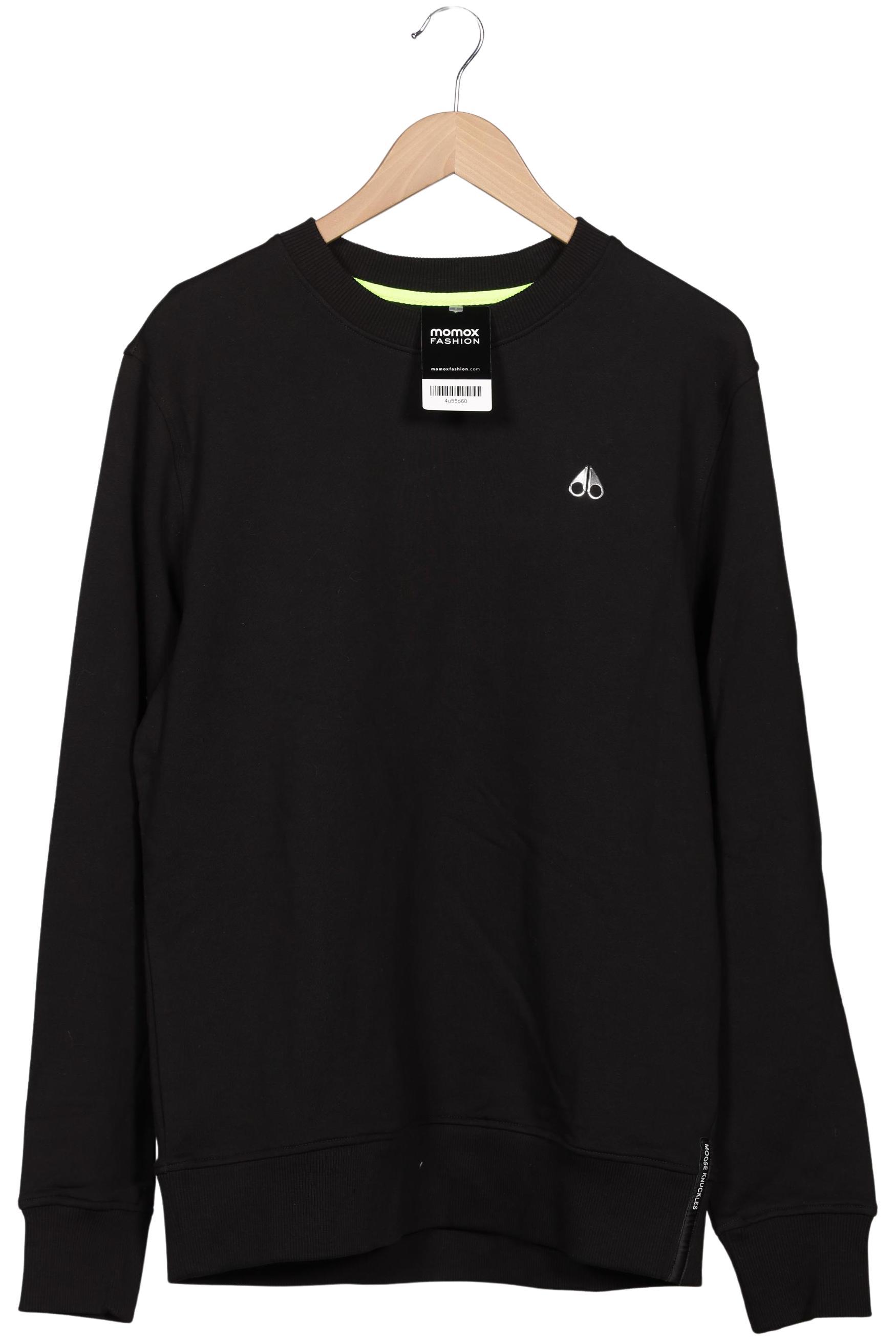 Moose Knuckles Herren Sweatshirt, schwarz, Gr. 48